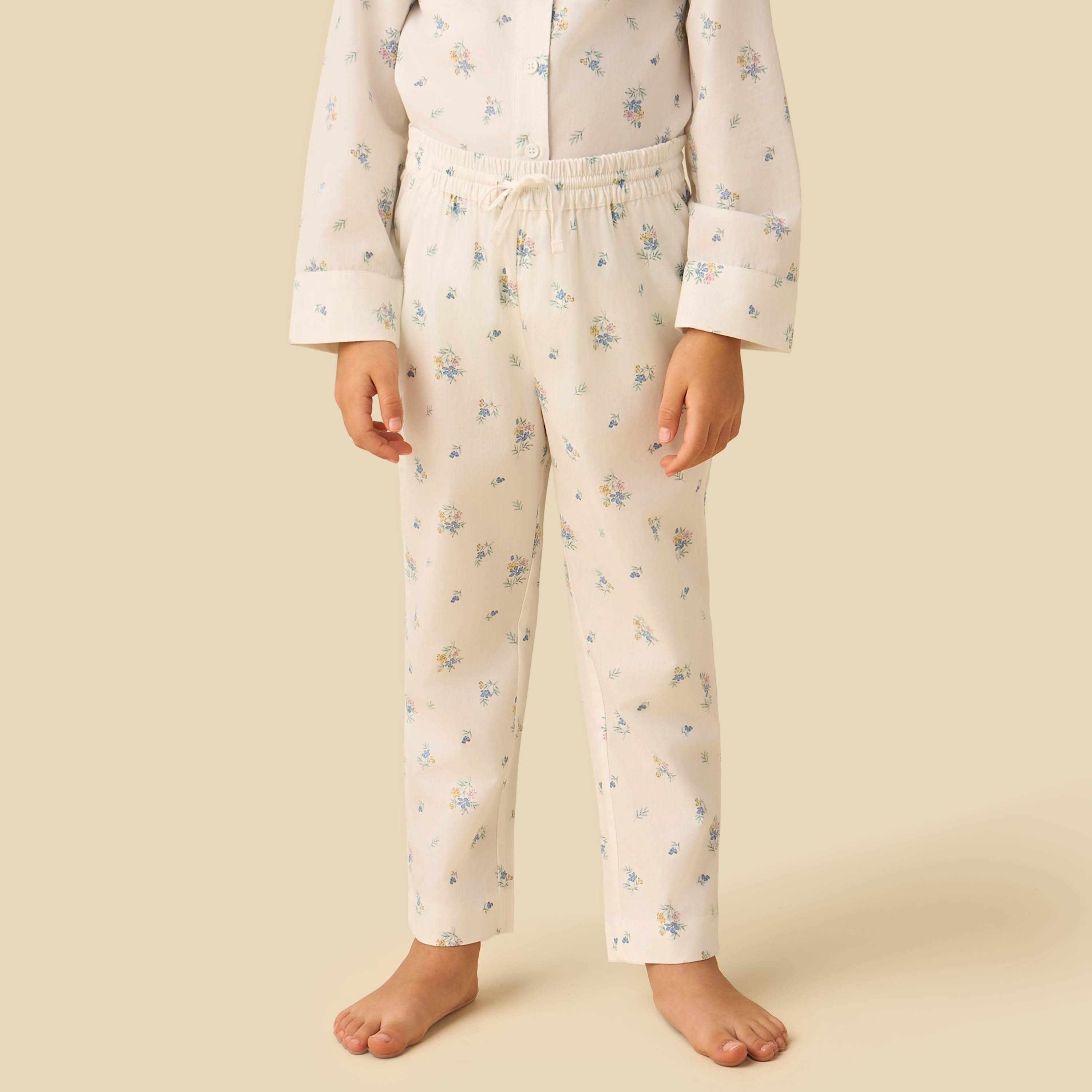 Juniors Cotton Peter Pan Collar Long Sleeve Pyjama Set with Floral Print-baby-girls-clothing-nightwear-pyjamasets-image-3