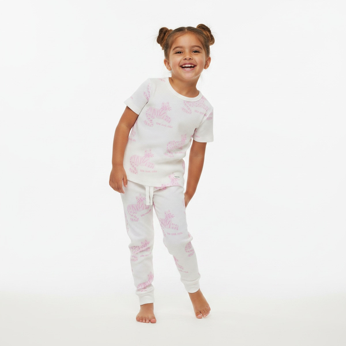 طقم بيجاما قطن برقبة ضيقة وأكمام قصيرة وطبعات من جونيورز-girls-clothing-nightwear-image-1