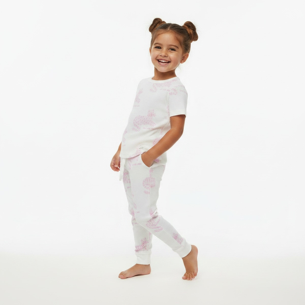طقم بيجاما قطن برقبة ضيقة وأكمام قصيرة وطبعات من جونيورز-girls-clothing-nightwear-image-5