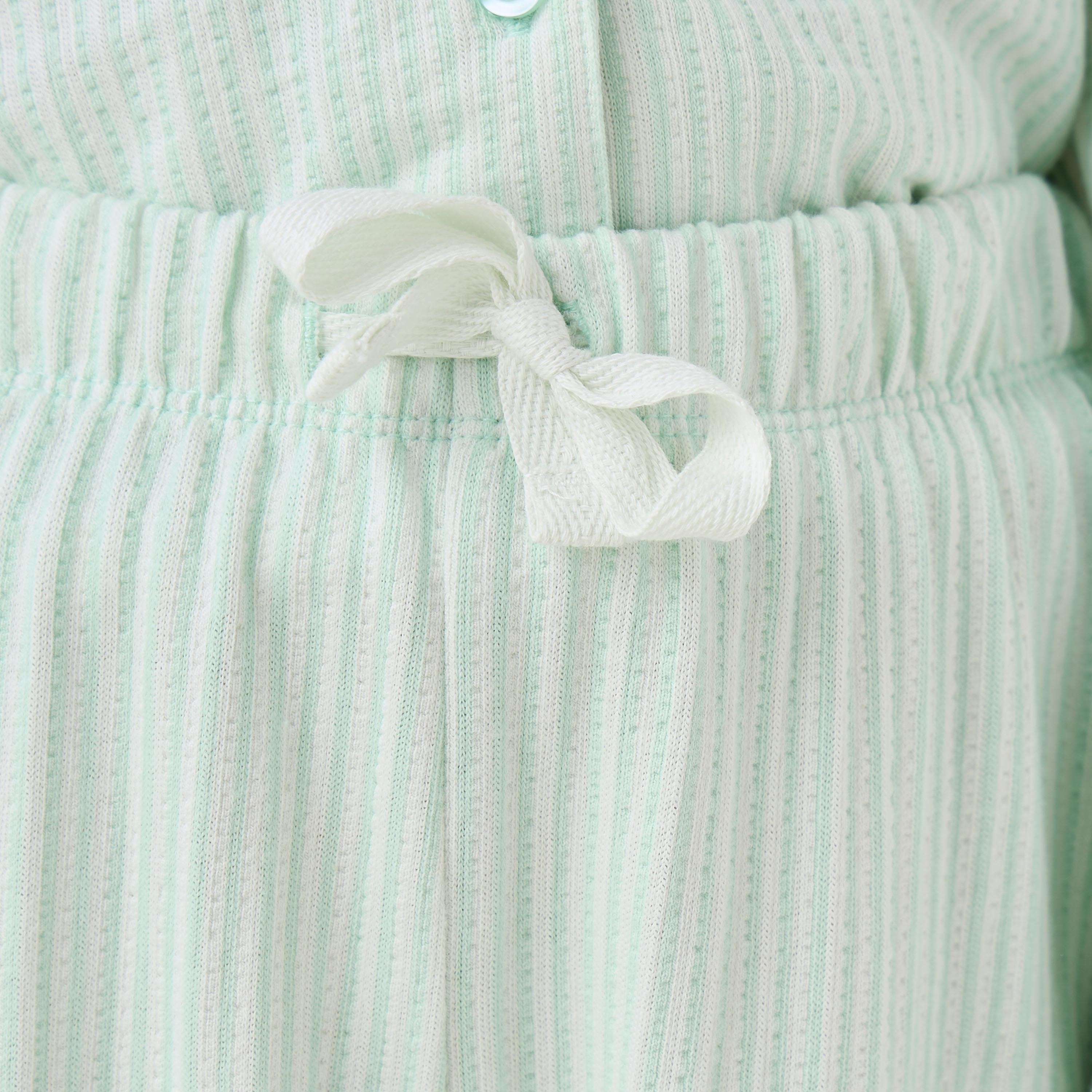 Juniors Cotton Collared Long Sleeves Pyjama Set with Striped Ruffle Detail-baby-girls-clothing-nightwear-pyjamasets-image-6