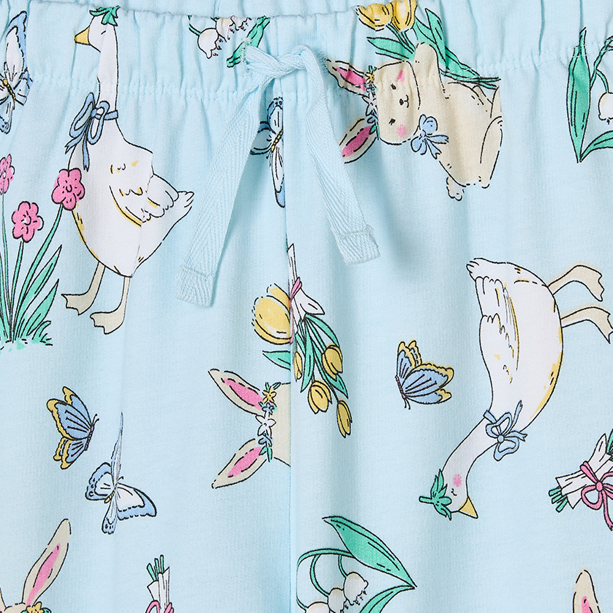 Juniors Cotton Crew Neck Long Sleeves Pyjama Set with Illustrative Print-girls-clothing-nightwear-image-7