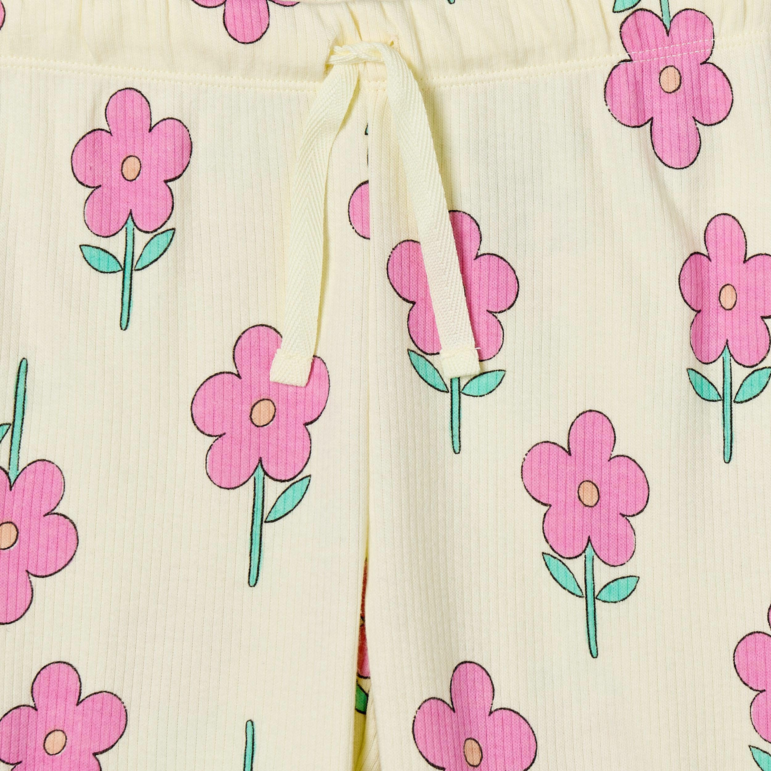 Juniors Cotton Crew Neck Long Sleeves Pyjama Set with Floral Print-girls-clothing-nightwear-image-7
