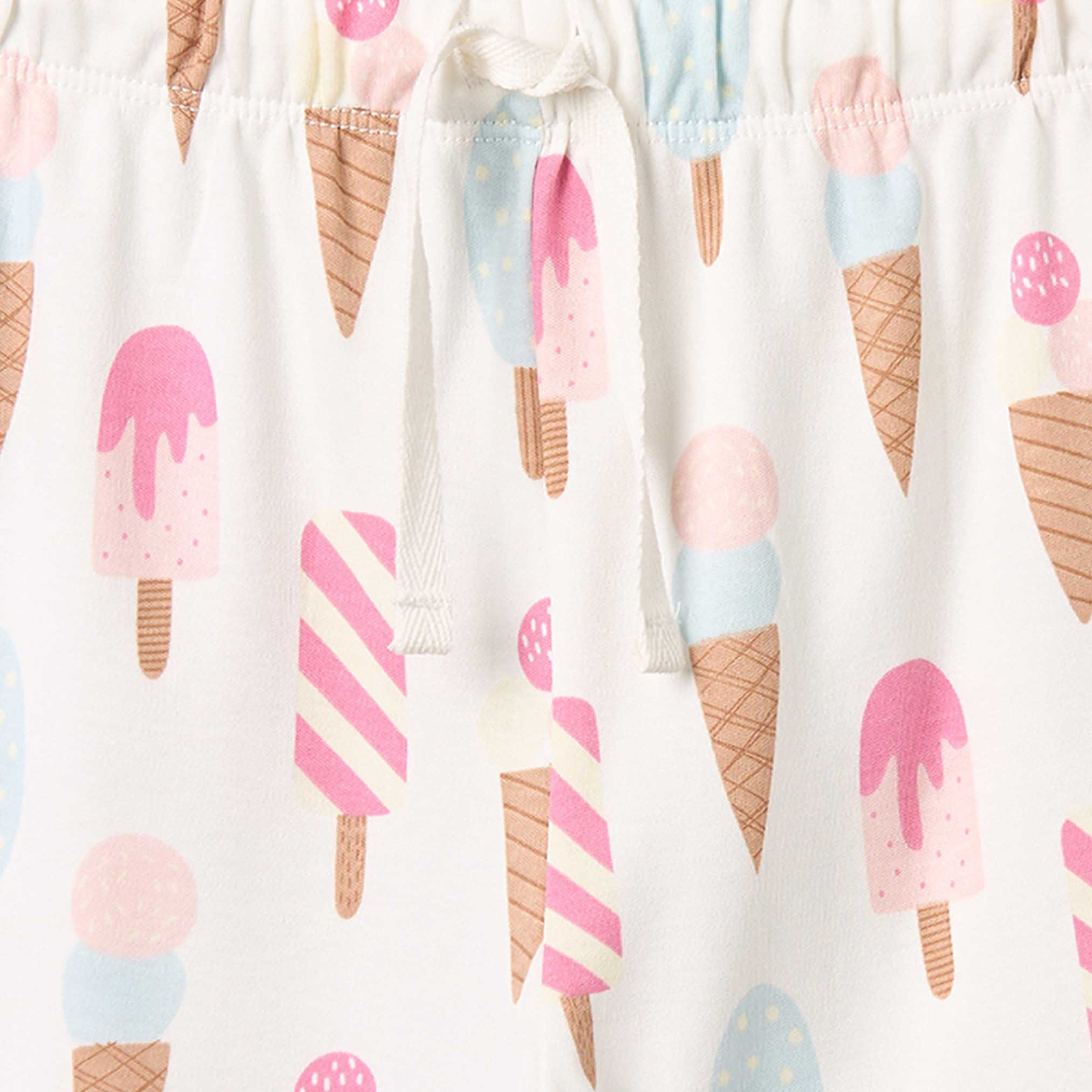 طقم بيجاما قطن بطبعات آيس كريم وياقة ضيقة وأكمام قصيرة من جونيورز-girls-clothing-nightwear-image-4
