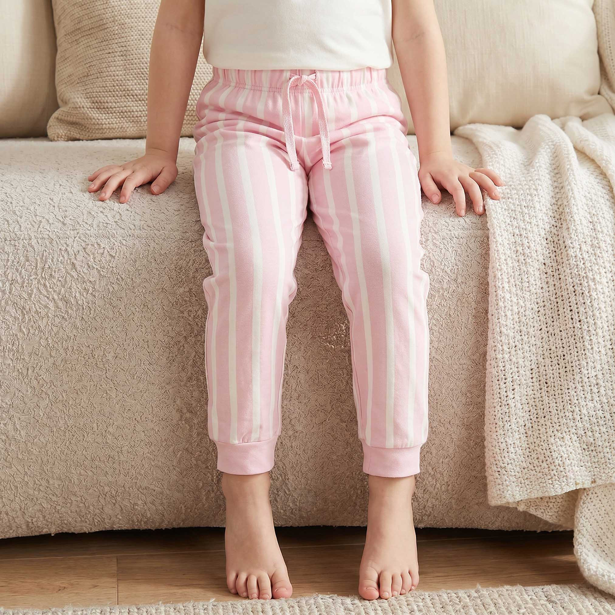 Juniors Cotton Crew Neck Short Sleeves Pyjama Set with Cat Print-girls-clothing-nightwear-image-3