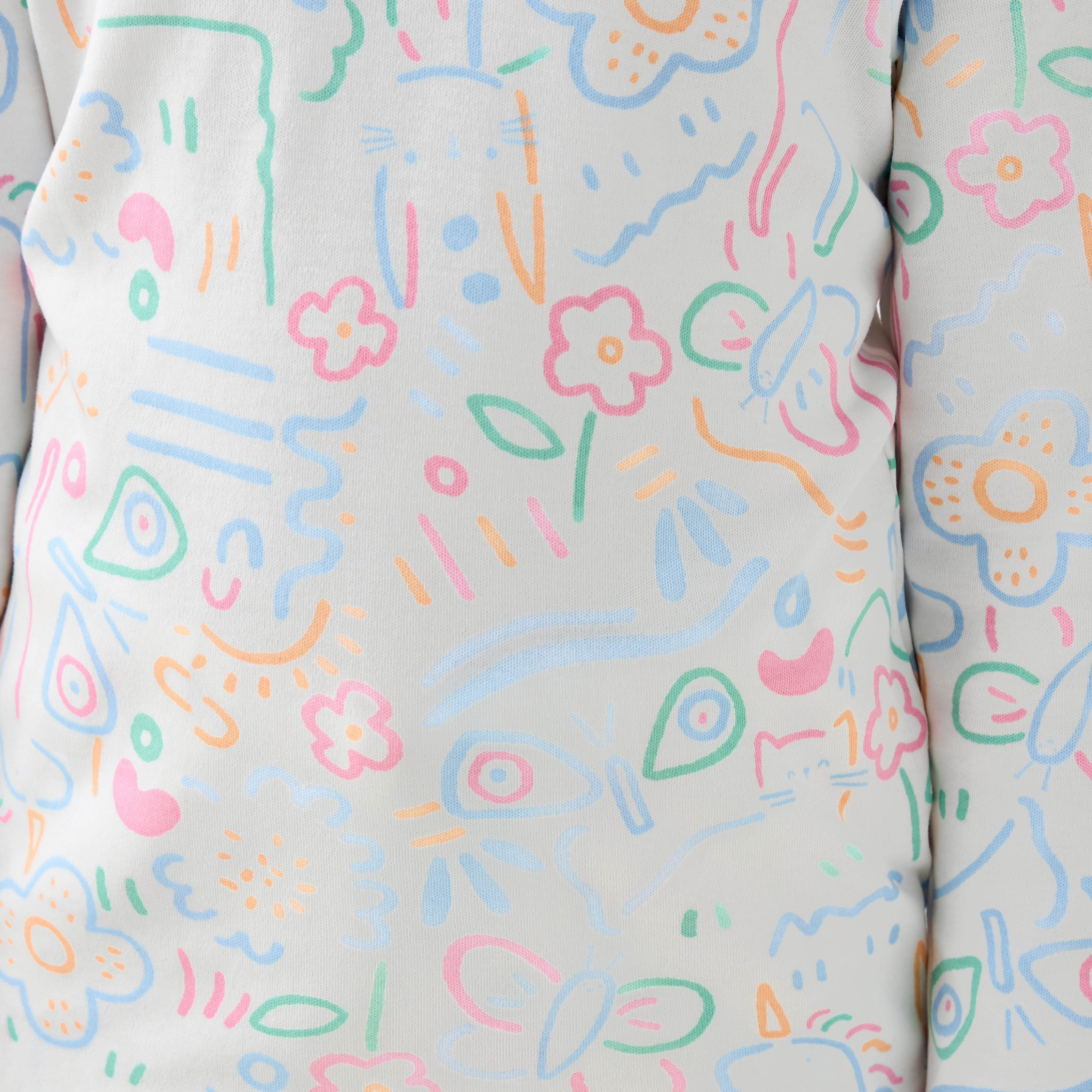 Juniors Cotton Crew Neck Long Sleeves Pyjama Set with Print-baby-girls-clothing-nightwear-pyjamasets-image-5