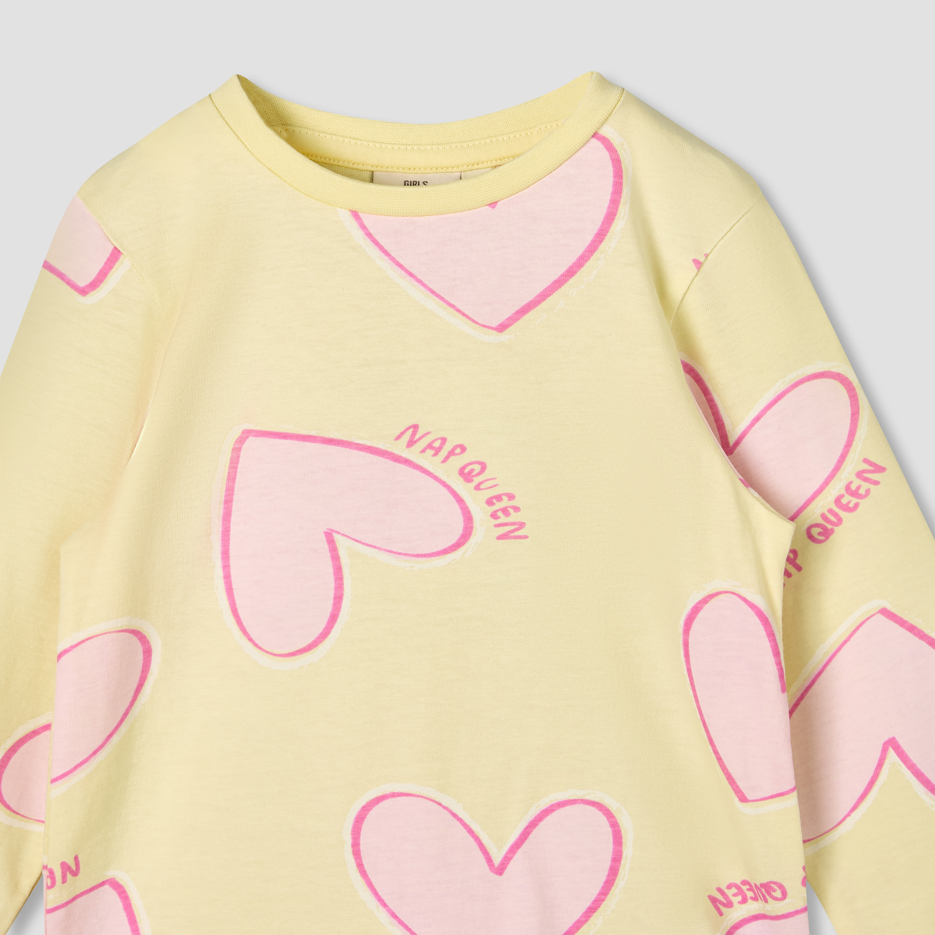 Juniors Cotton Round Neck Long Sleeves Pyjama Set with Heart Print-promo_babyshop_Buy2for69_UAE130126-image-4