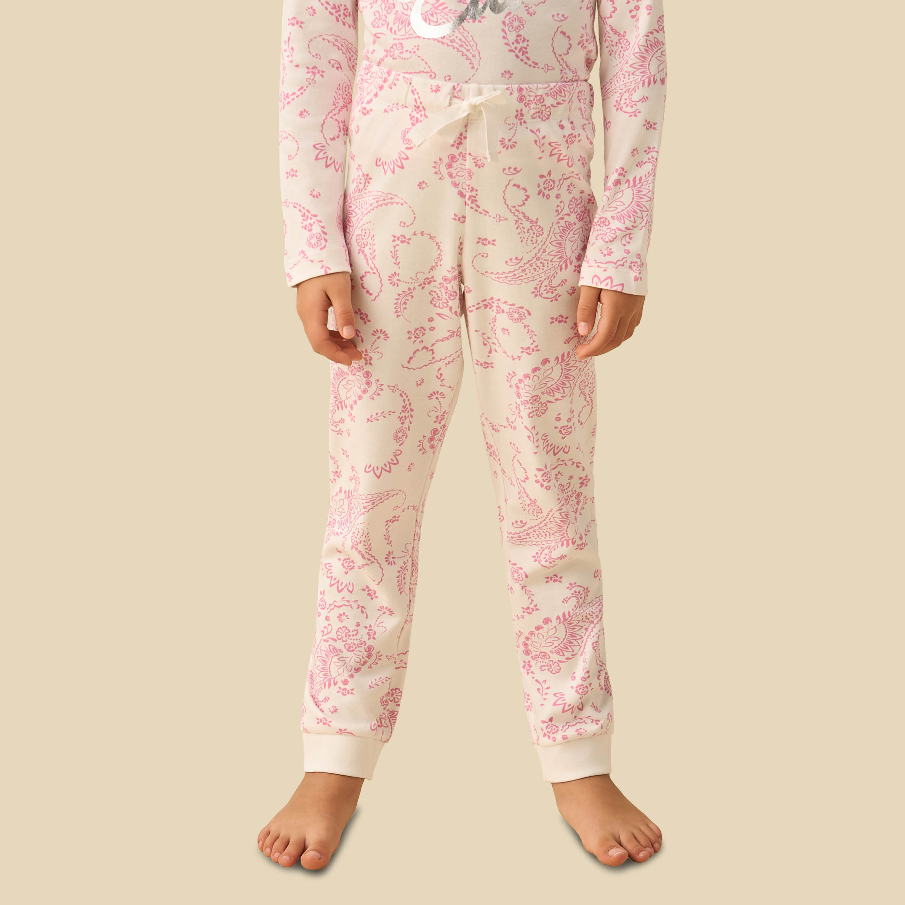 Juniors Cotton Round Neck Long Sleeves Pyjama Set with Eid Foil Print-baby-girls-clothing-nightwear-pyjamasets-image-3