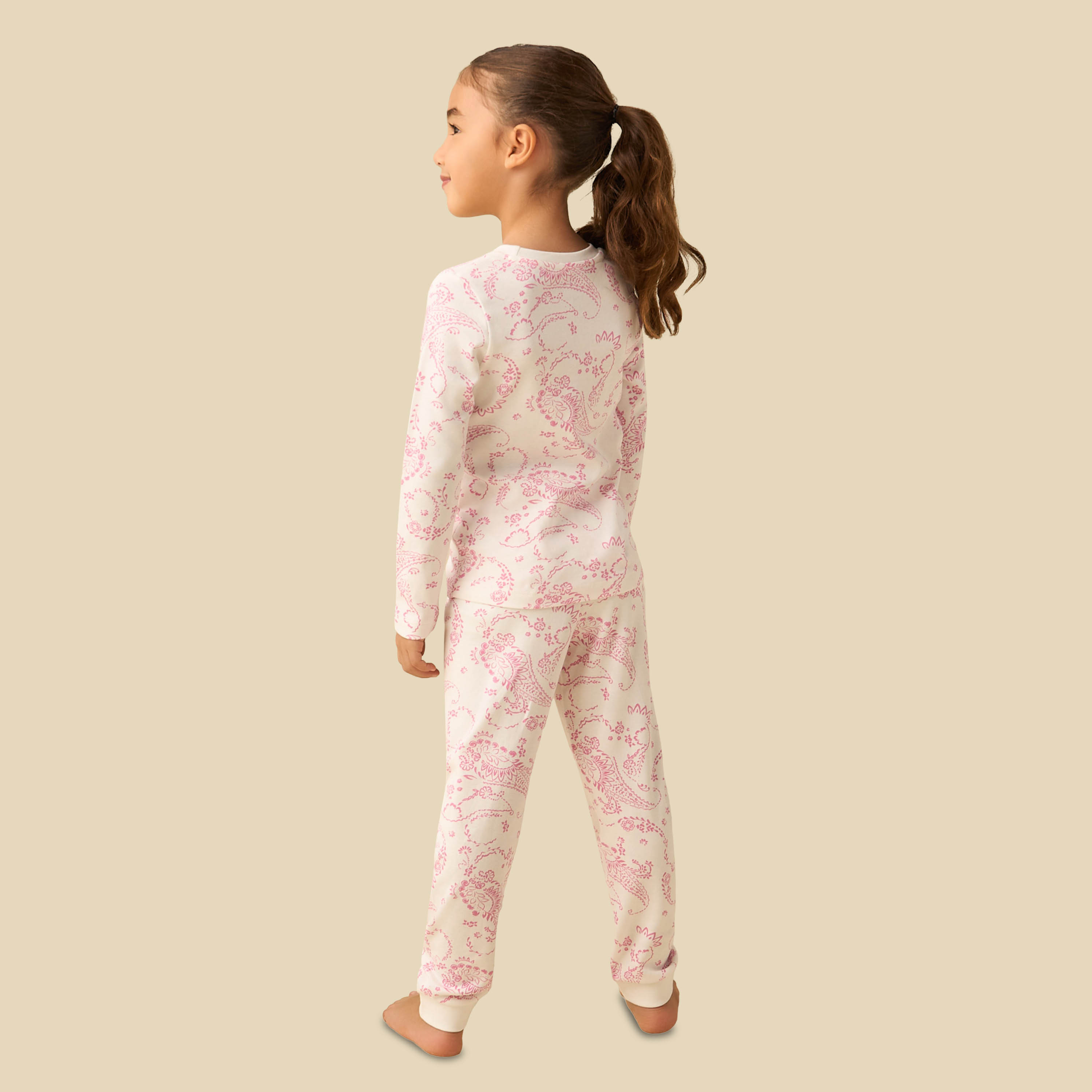 Juniors Cotton Round Neck Long Sleeves Pyjama Set with Eid Foil Print-baby-girls-clothing-nightwear-pyjamasets-image-4
