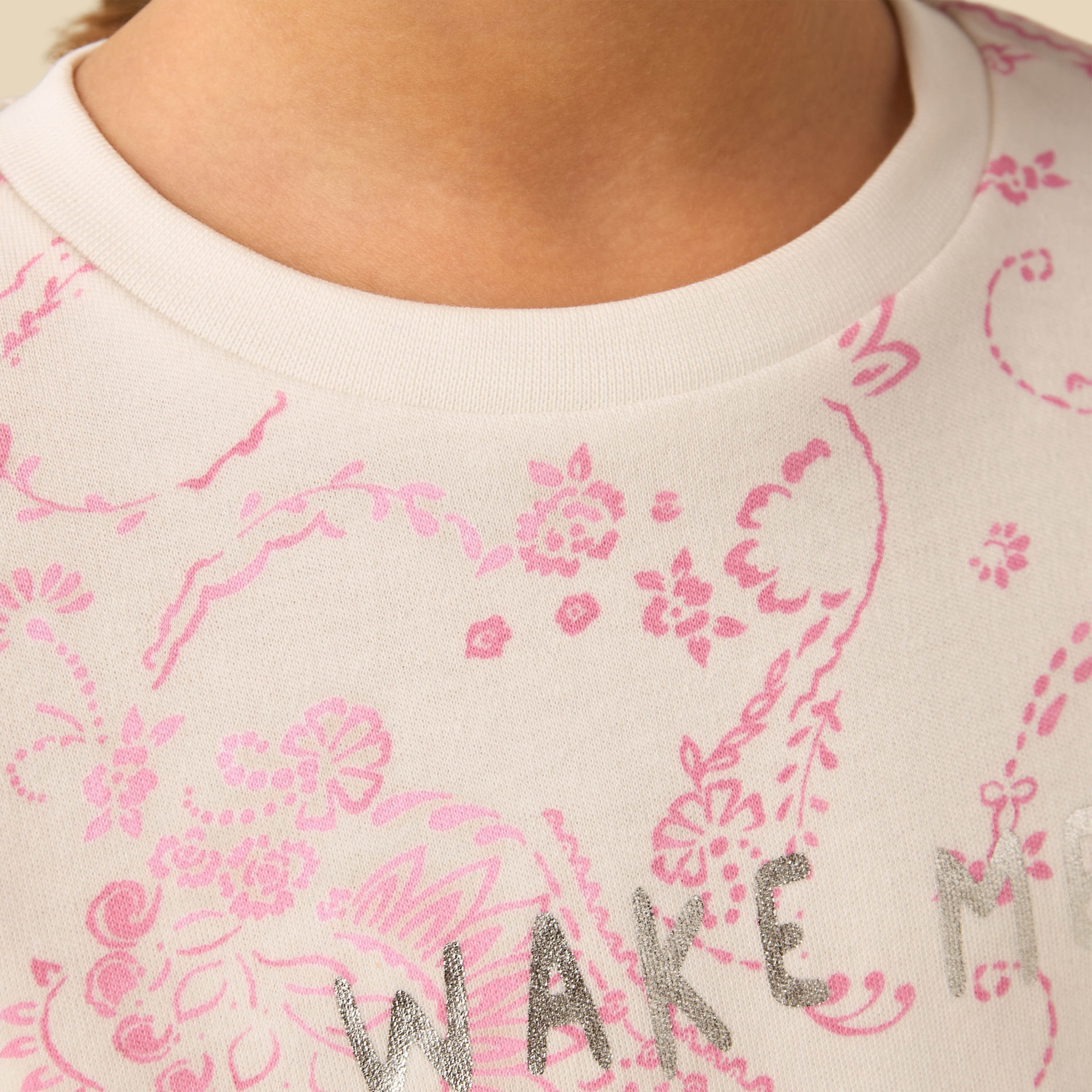 Juniors Cotton Round Neck Long Sleeves Pyjama Set with Eid Foil Print-baby-girls-clothing-nightwear-pyjamasets-image-6
