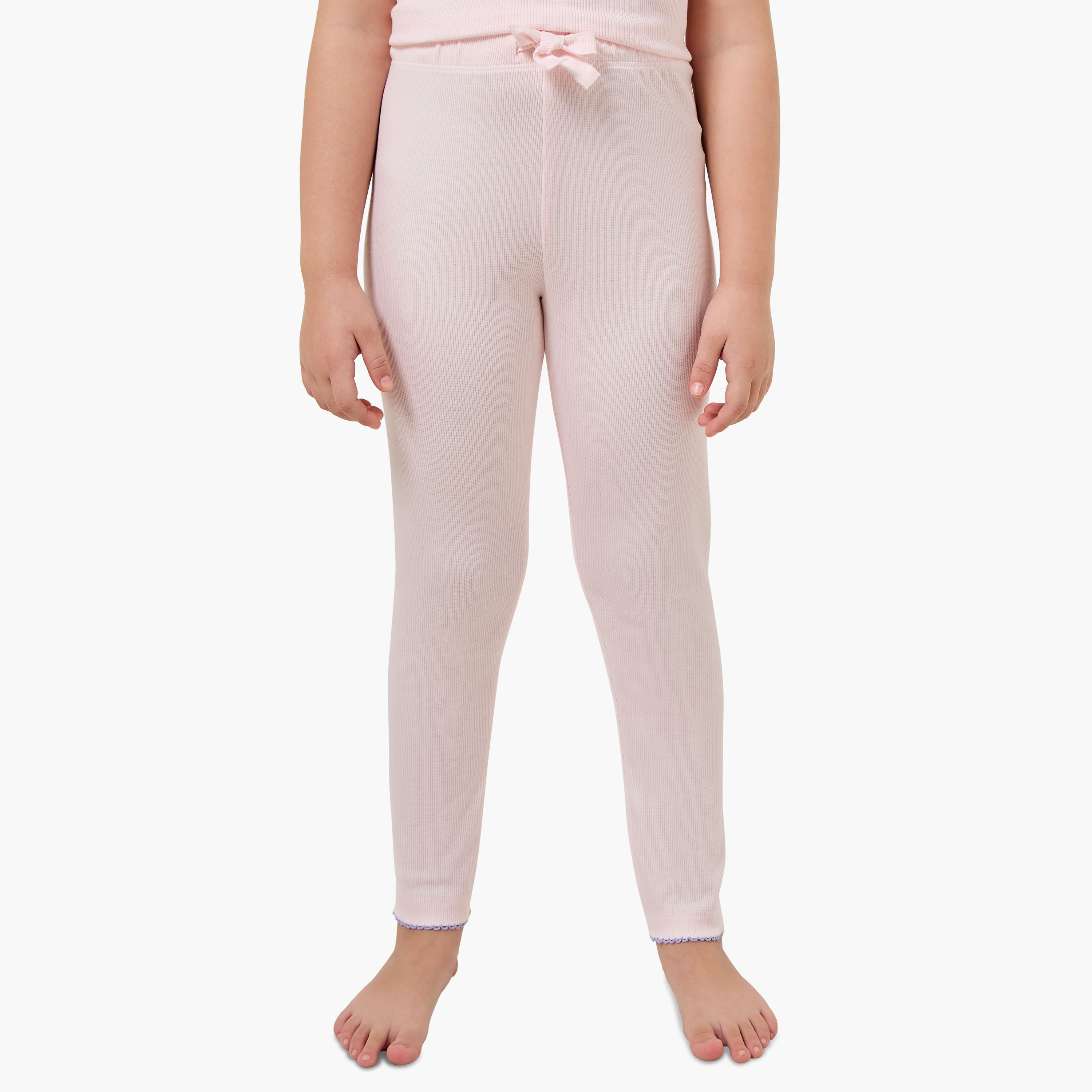 Juniors Cotton Round Neck Short Sleeves Pyjama Set with Embroidered Bow-baby-girls-clothing-nightwear-pyjamasets-image-3