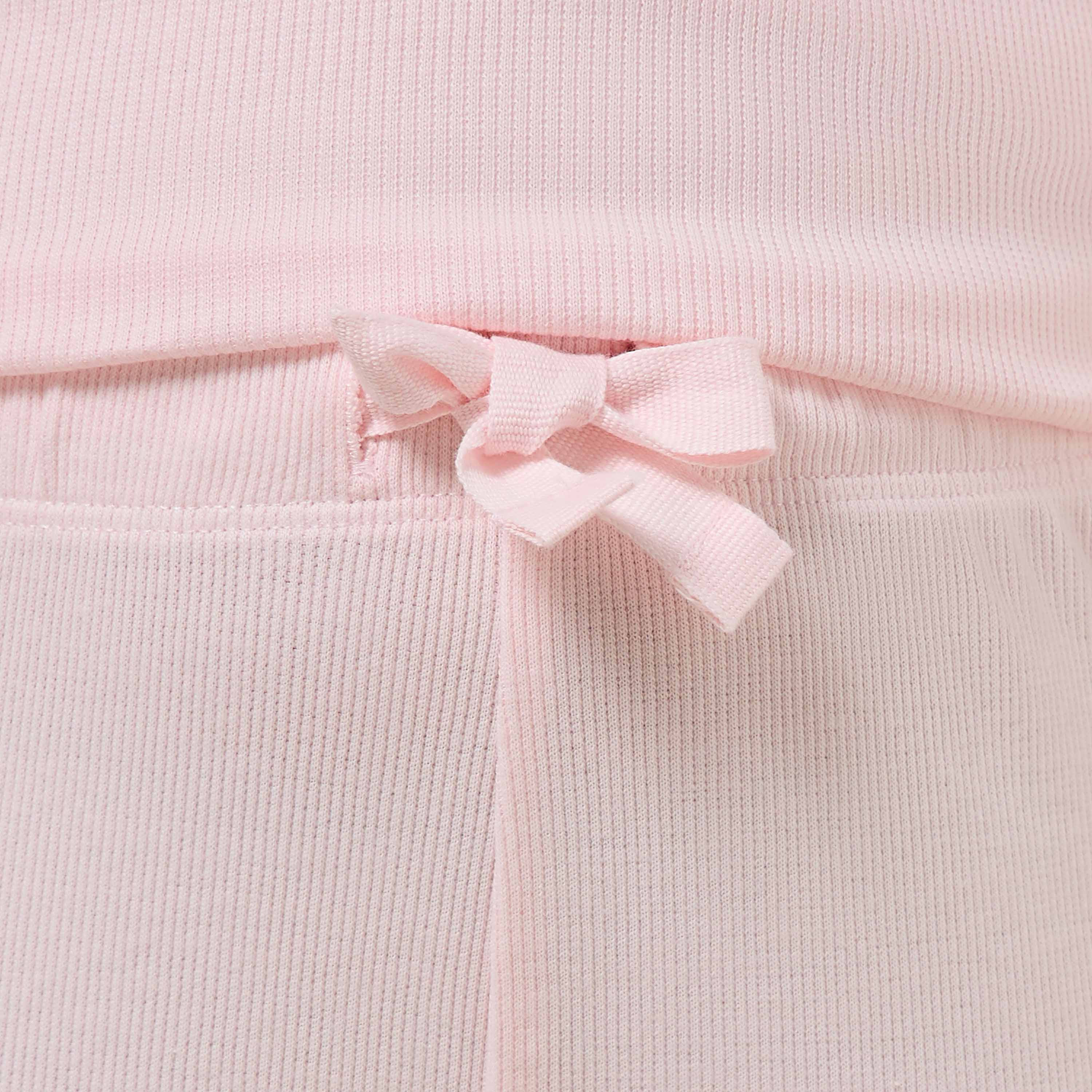 Juniors Cotton Round Neck Short Sleeves Pyjama Set with Embroidered Bow-baby-girls-clothing-nightwear-pyjamasets-image-5