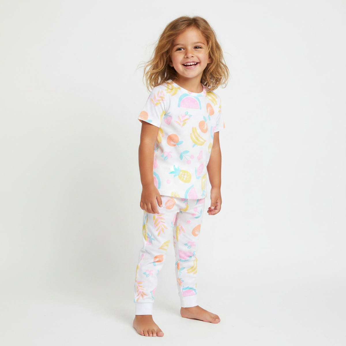 طقم بيجاما قطن برقبة ضيقة وأكمام قصيرة وطبعات من جونيورز-baby-girls-clothing-nightwear-pyjamasets-image-7