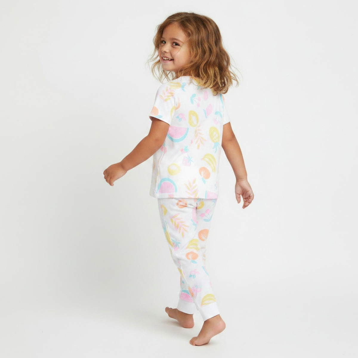 طقم بيجاما قطن برقبة ضيقة وأكمام قصيرة وطبعات من جونيورز-baby-girls-clothing-nightwear-pyjamasets-image-5