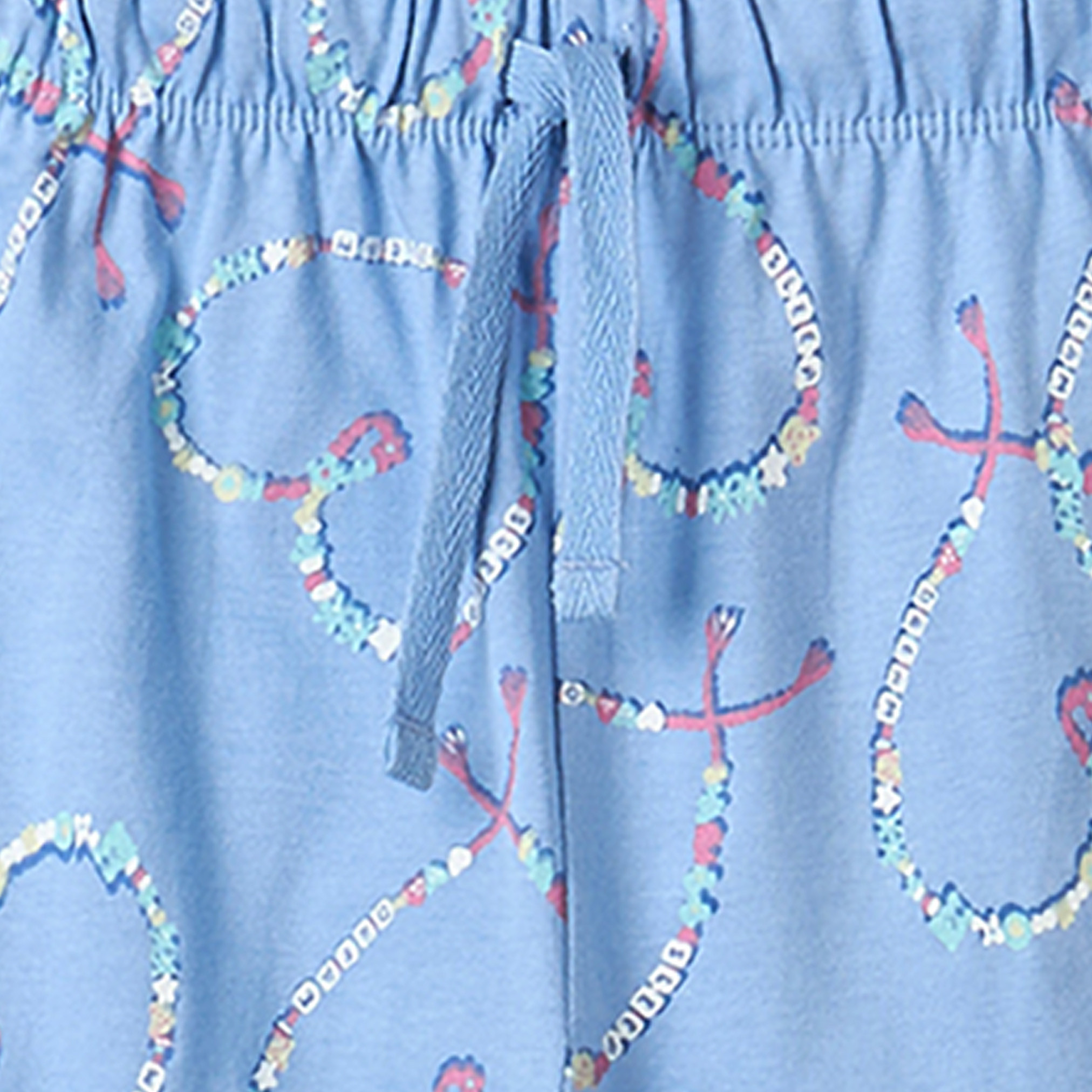Juniors Cotton Crew Neck Short Sleeves Pyjama Set with Heart Print-girls-clothing-nightwear-image-6