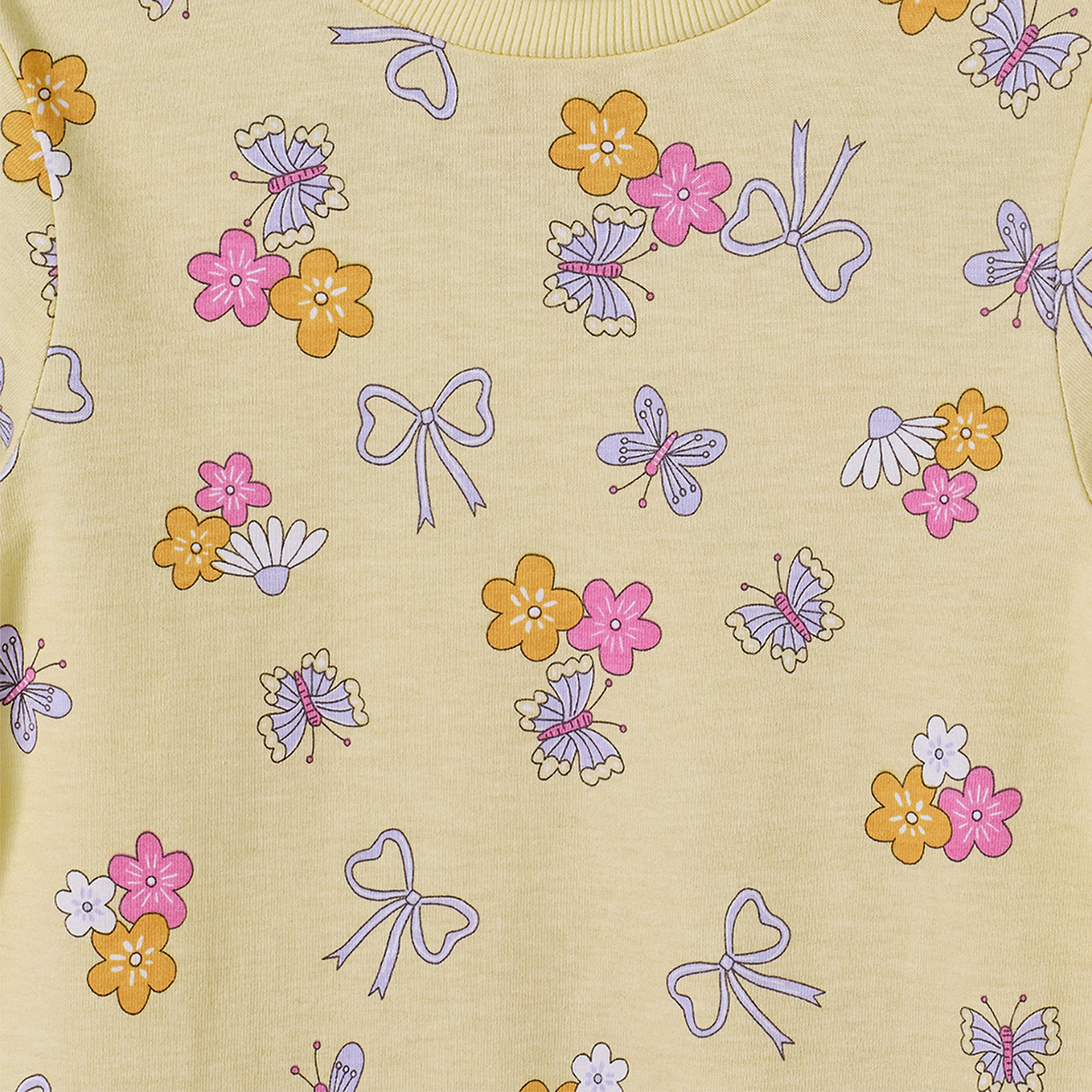 طقم بيجاما بياقة ضيقة وأكمام طويلة بطبعات زهرية من جونيورز-girls-clothing-nightwear-image-5