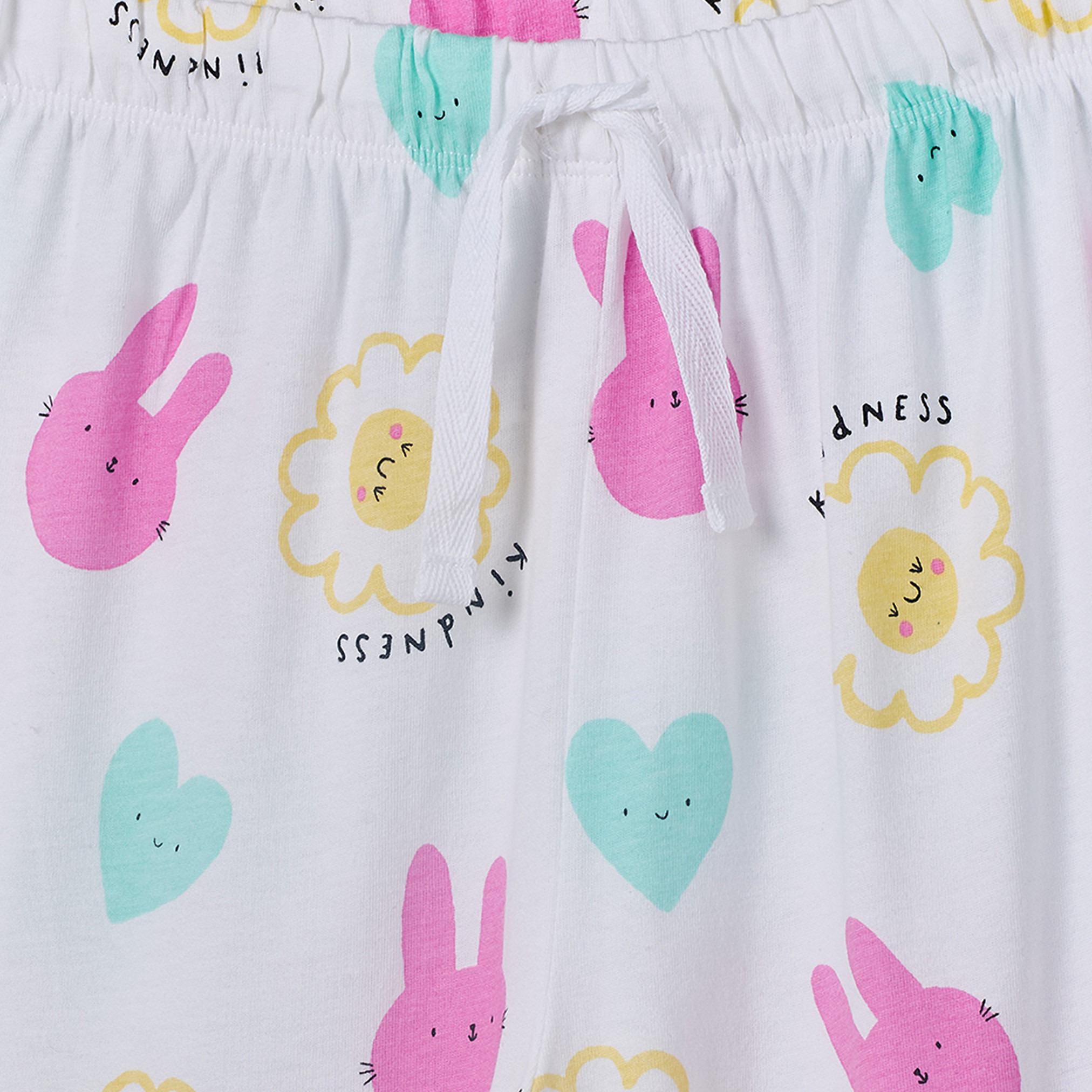 طقم بيجاما قطن بطبعات أرنب وأكمام طويلة وياقة ضيقة من جونيورز-girls-clothing-nightwear-image-6