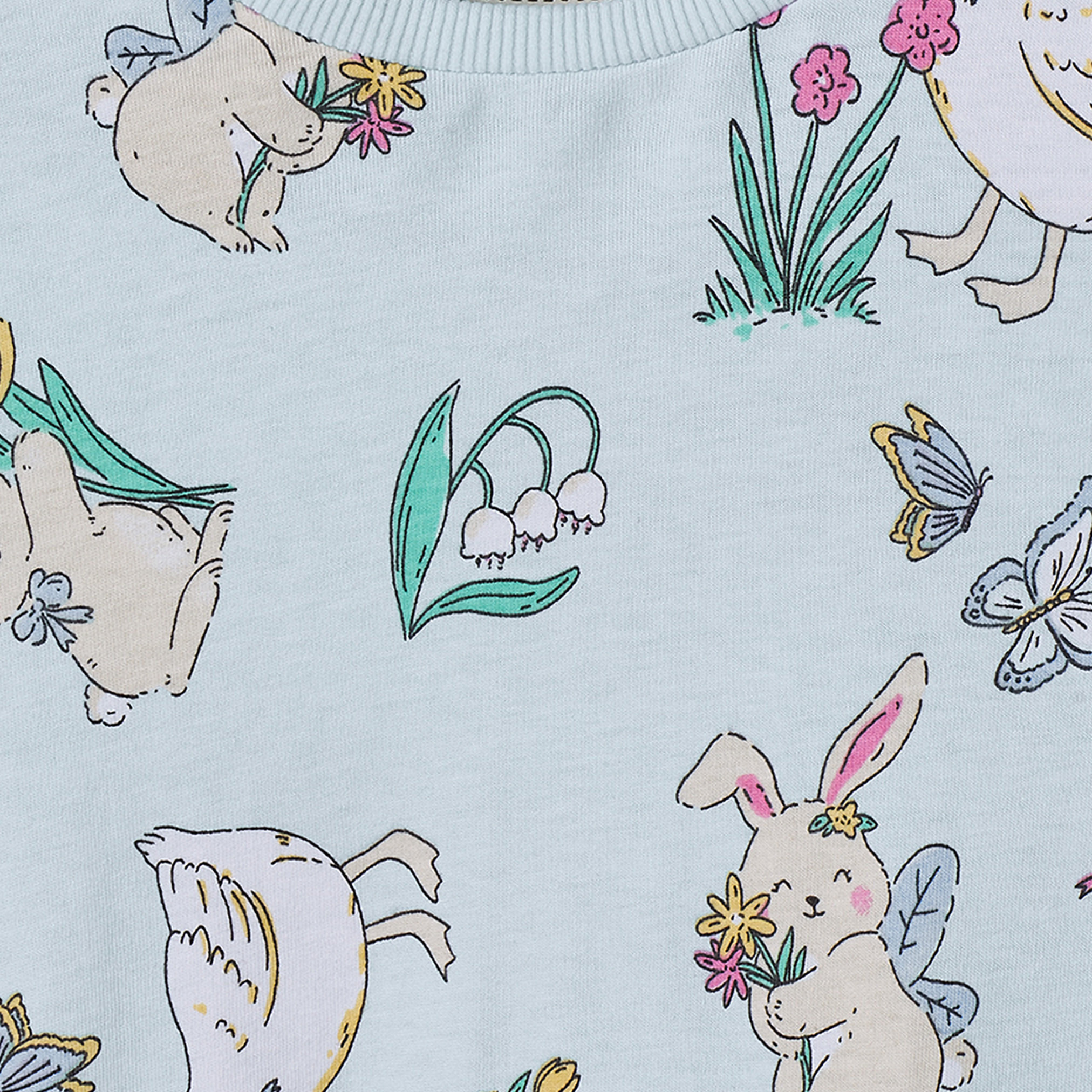 طقم بيجاما برقبة ضيقة وأكمام قصيرة وطبعات من جونيورز-girls-clothing-nightwear-image-5
