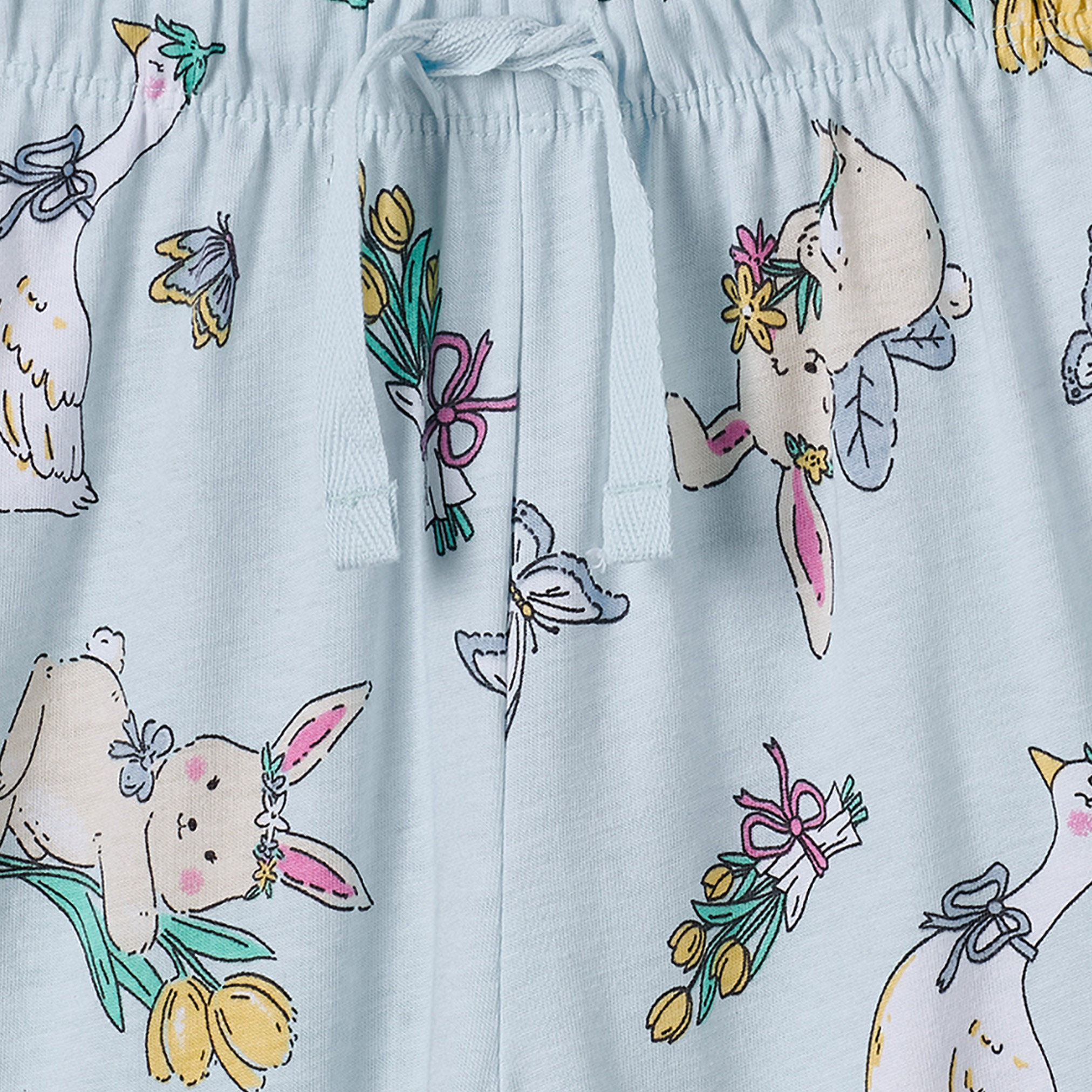 طقم بيجاما قطن بياقة ضيقة وأكمام طويلة بطبعات متنوعة من جونيورز - عبوة من 3 قطع-girls-clothing-nightwear-image-9