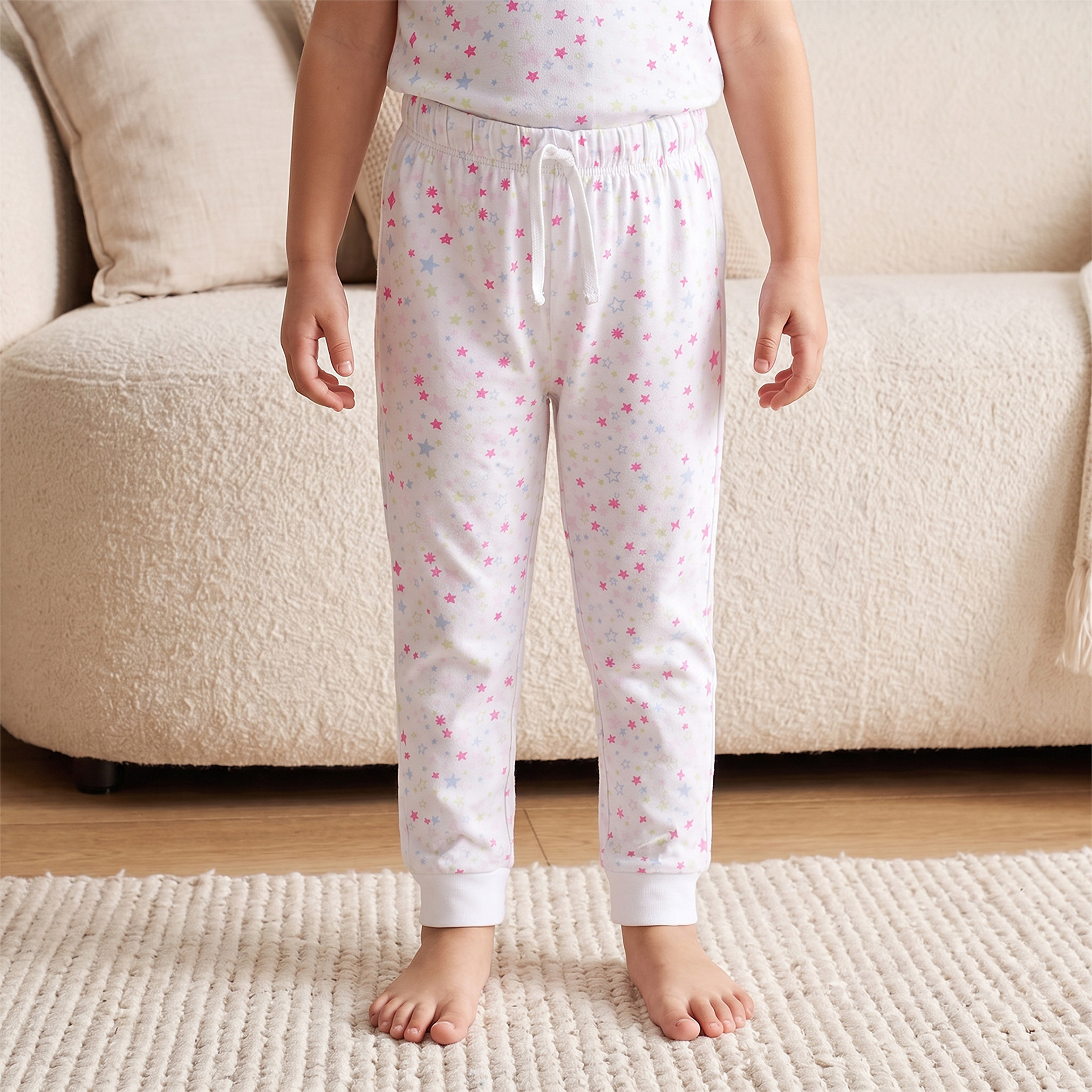 طقم بيجاما قطن برقبة ضيقة وأكمام قصيرة وطبعات متنوعة طقمين من جونيورز-girls-clothing-nightwear-image-8