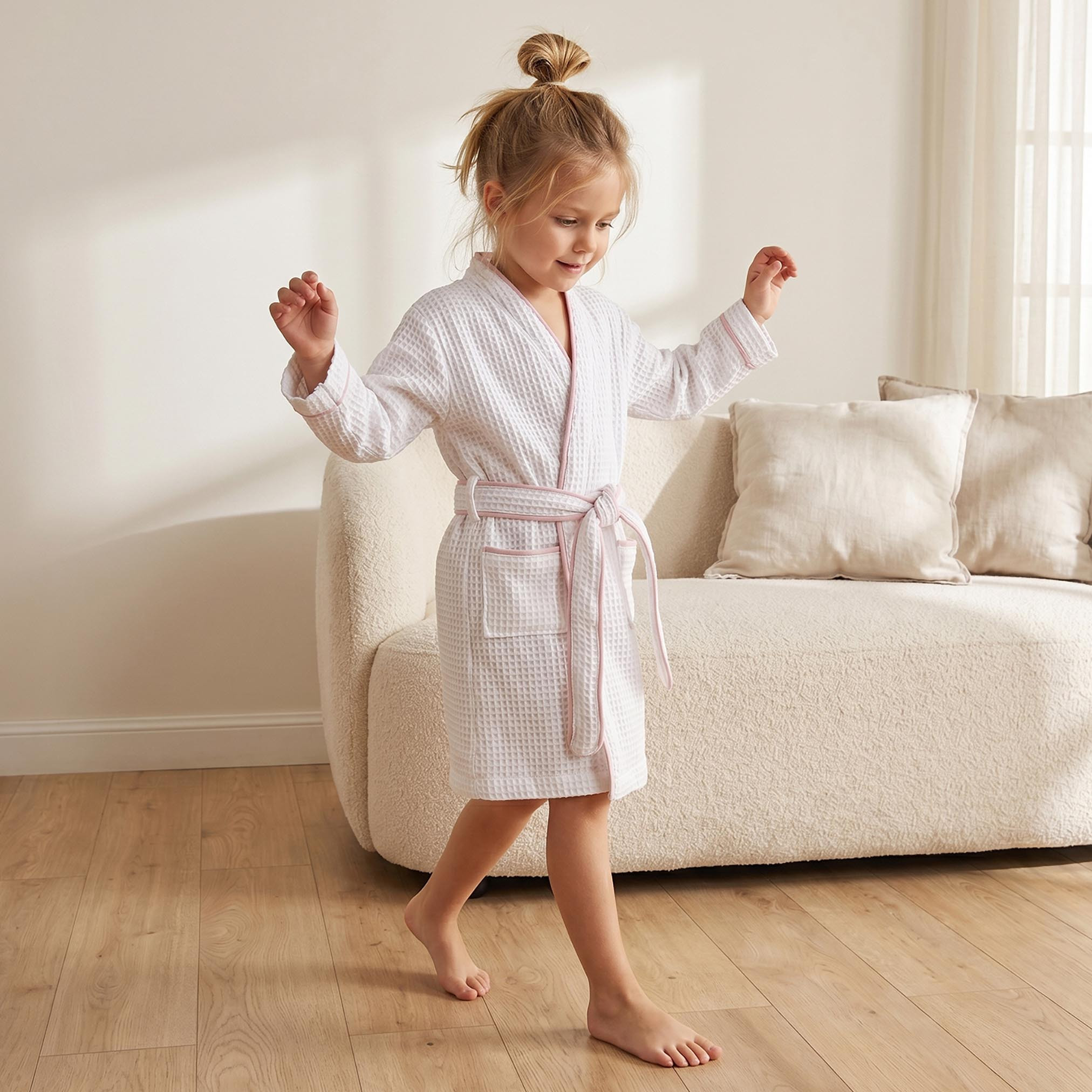 Juniors Bathrobe with Tie-Up Belt-baby-bathandcare-towels-image-1