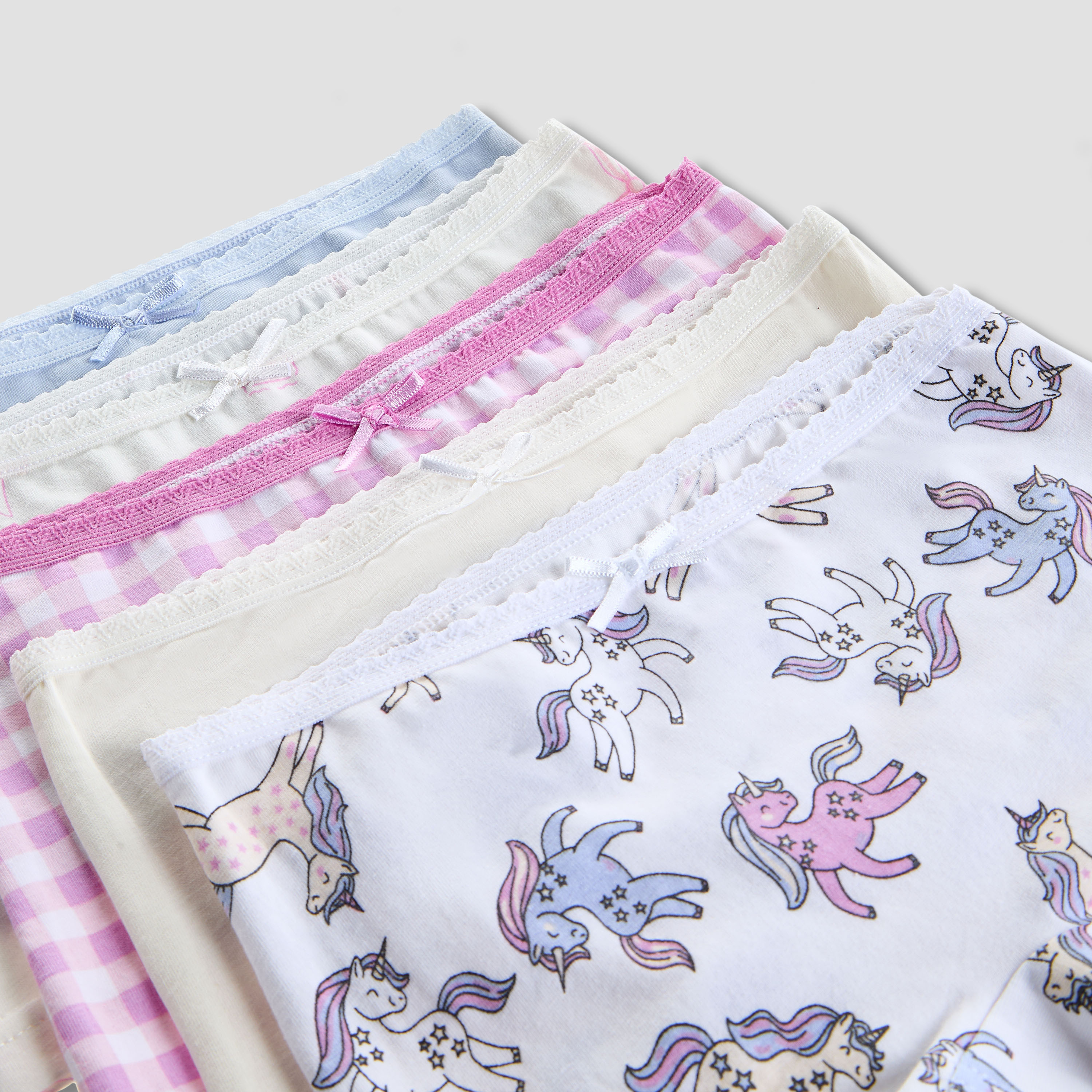 Pack of 5 Juniors Cotton Briefs with Print-baby-girls-clothing-innerwear-image-7