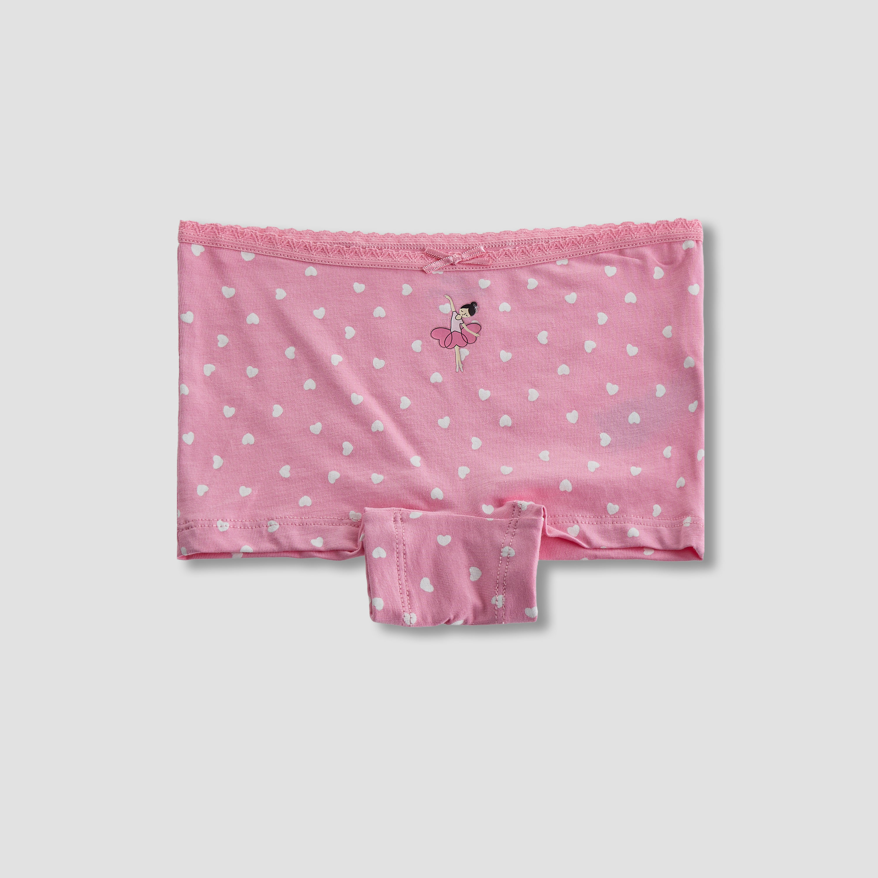 Pack of 5 Juniors Cotton Boyshorts with Ballerina Print-girls-clothing-innerwear-panties-image-6