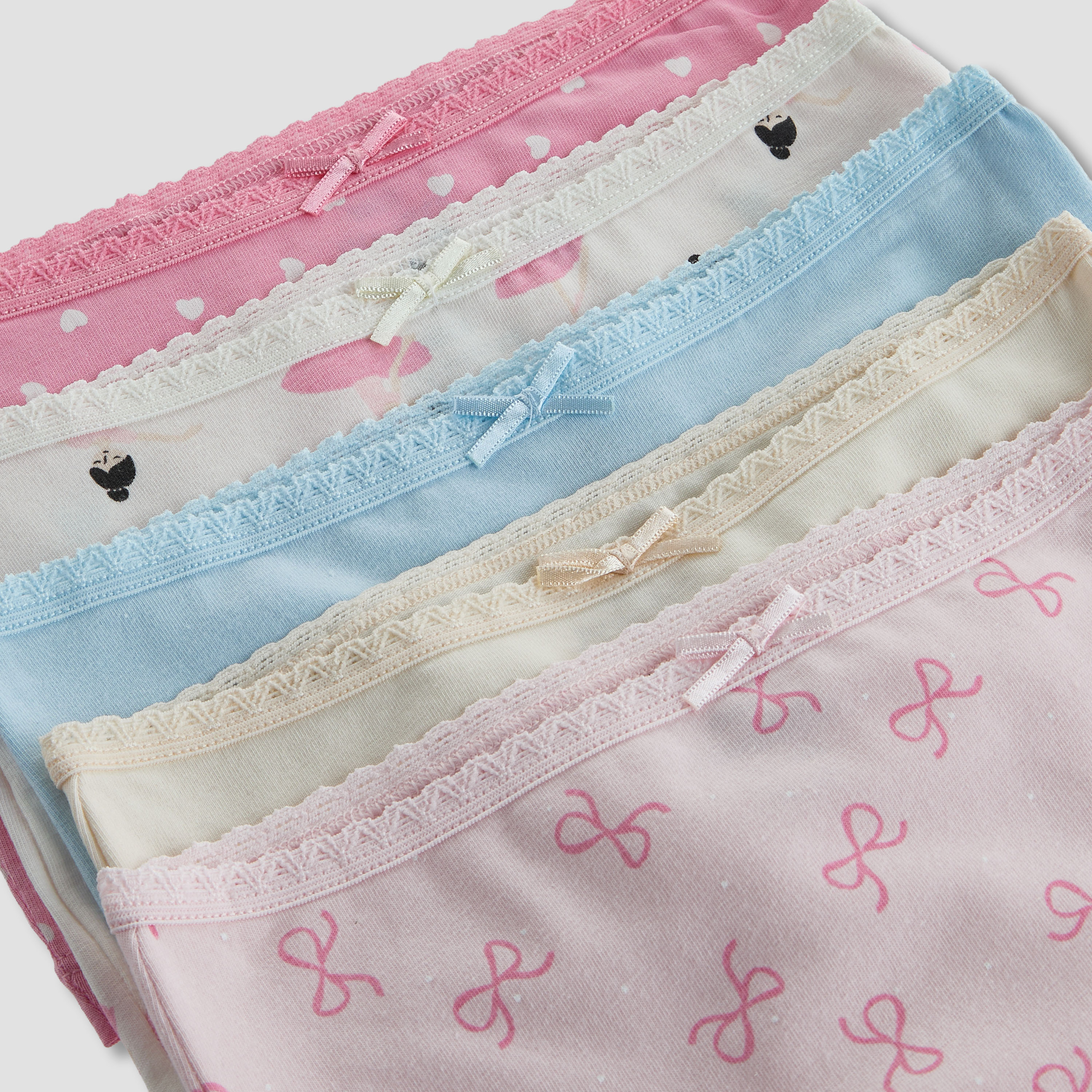 Pack of 5 Juniors Cotton Boyshorts with Ballerina Print-girls-clothing-innerwear-panties-image-7