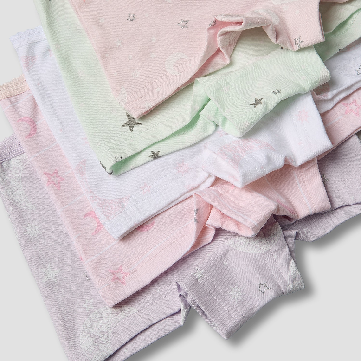 Pack of 5 Juniors Cotton Boyshort Briefs with Celestial Print-girls-clothing-innerwear-panties-image-8