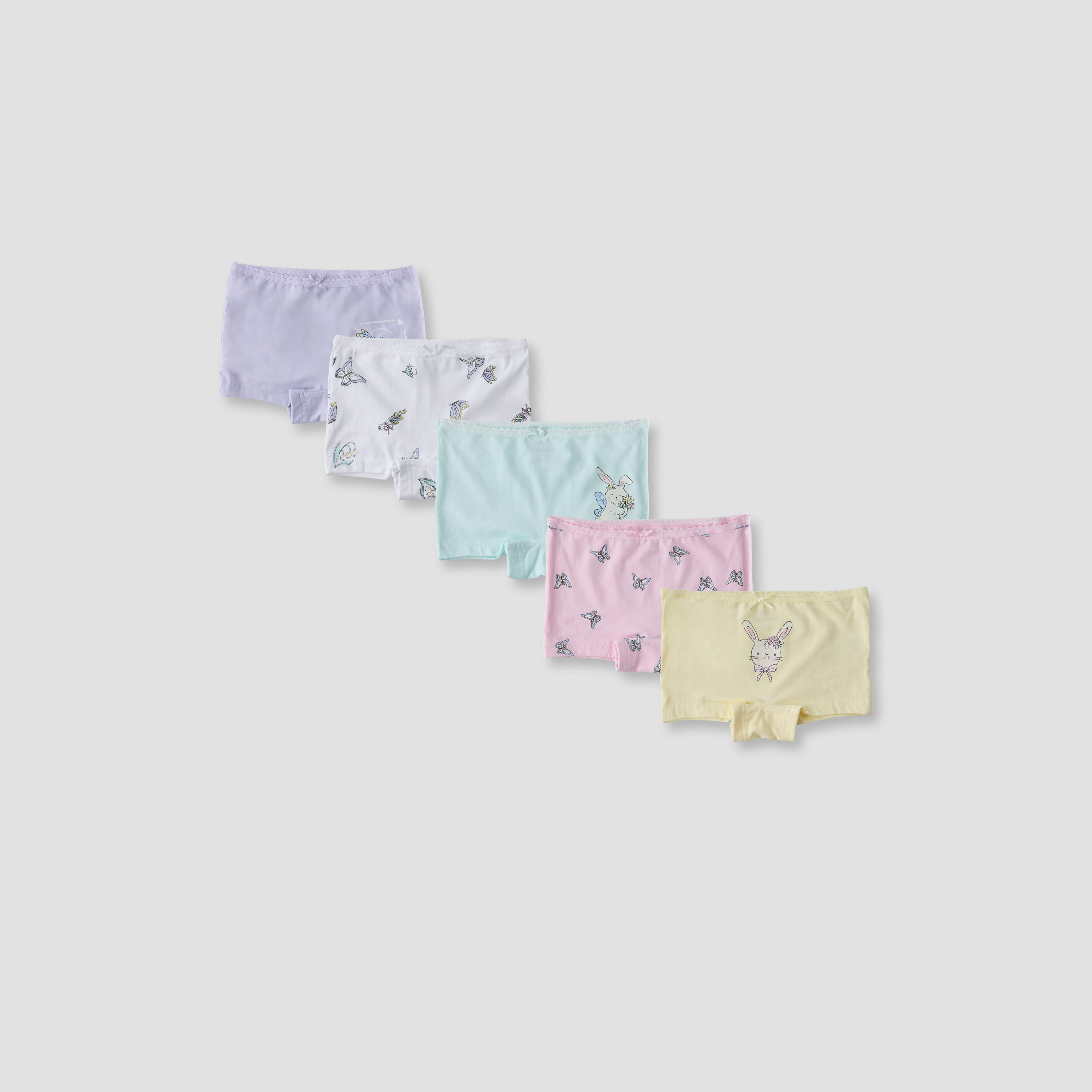 Pack of 5 Juniors Cotton Briefs with Assorted Print-girls-clothing-innerwear-panties-image-1