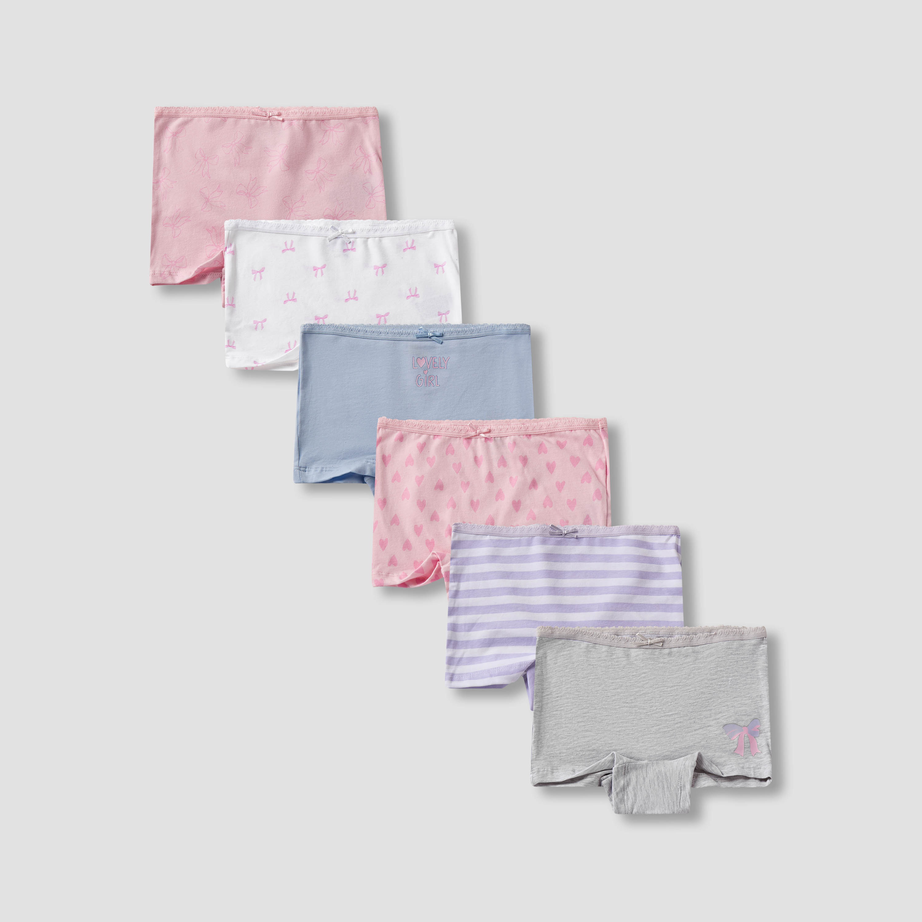 Pack of 7 Juniors Cotton Boxer Briefs with Print-baby-girls-clothing-innerwear-image-1