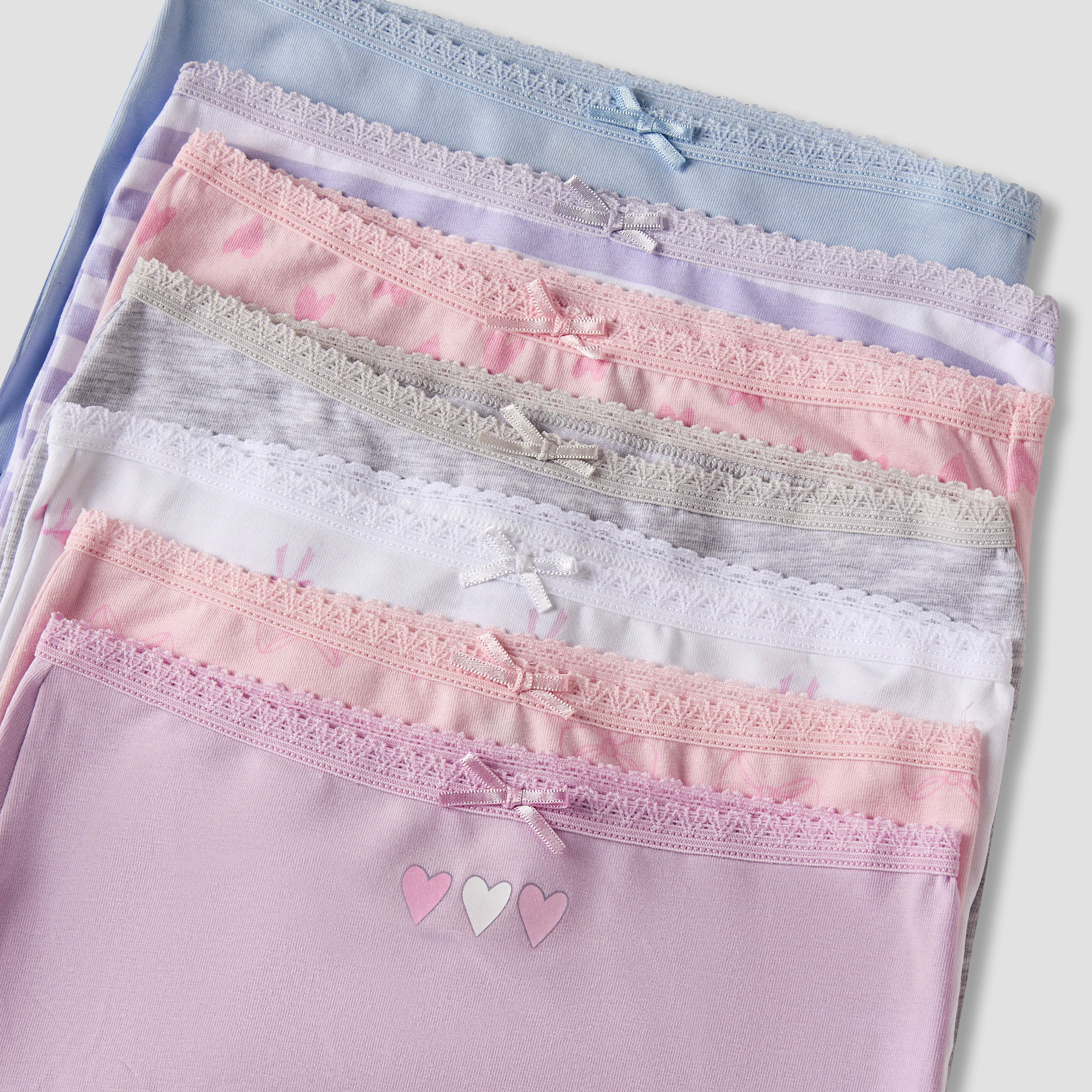 Pack of 7 Juniors Cotton Boxer Briefs with Print-baby-girls-clothing-innerwear-image-9