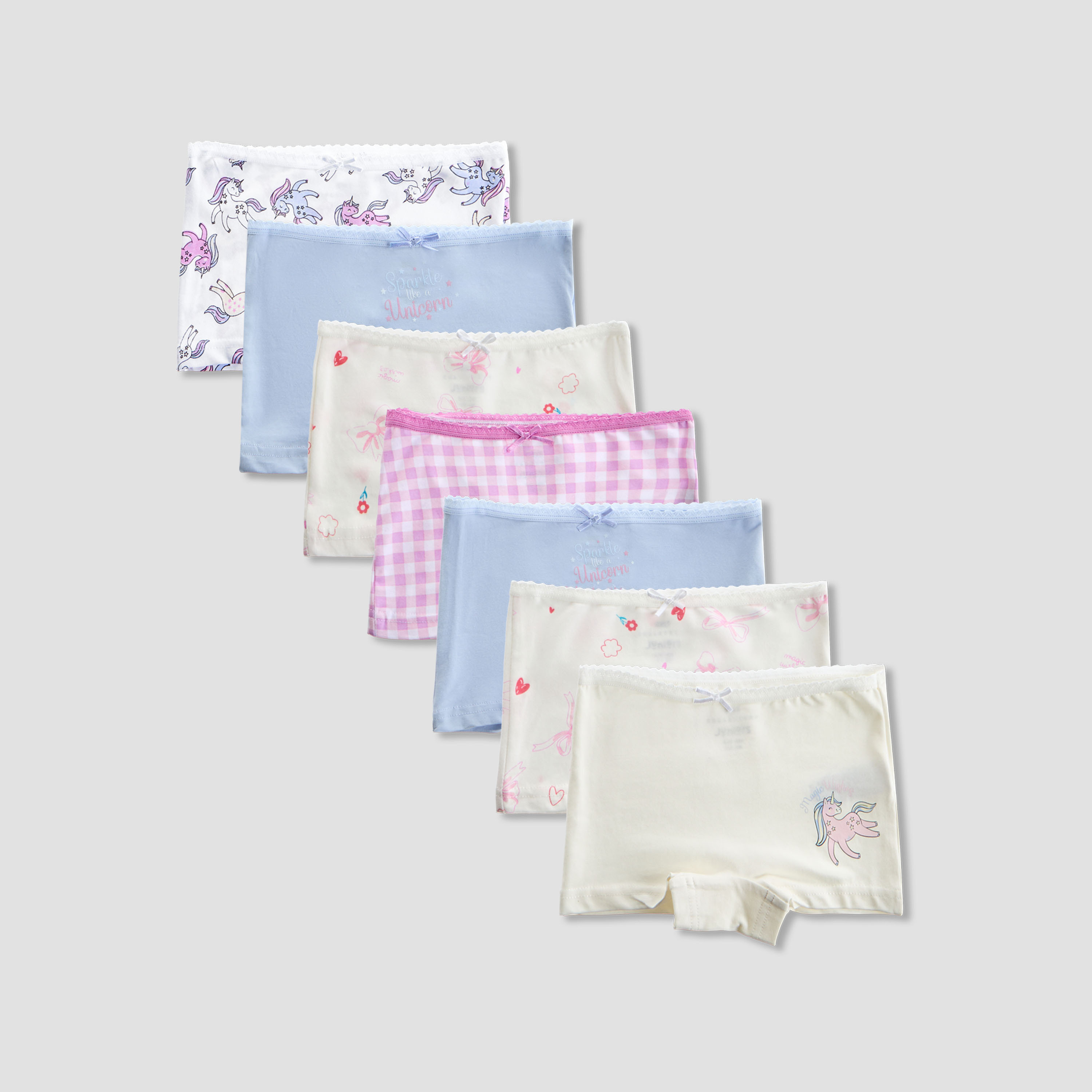 Pack of 7 Juniors Cotton Boxers with Print-baby-girls-clothing-innerwear-image-1