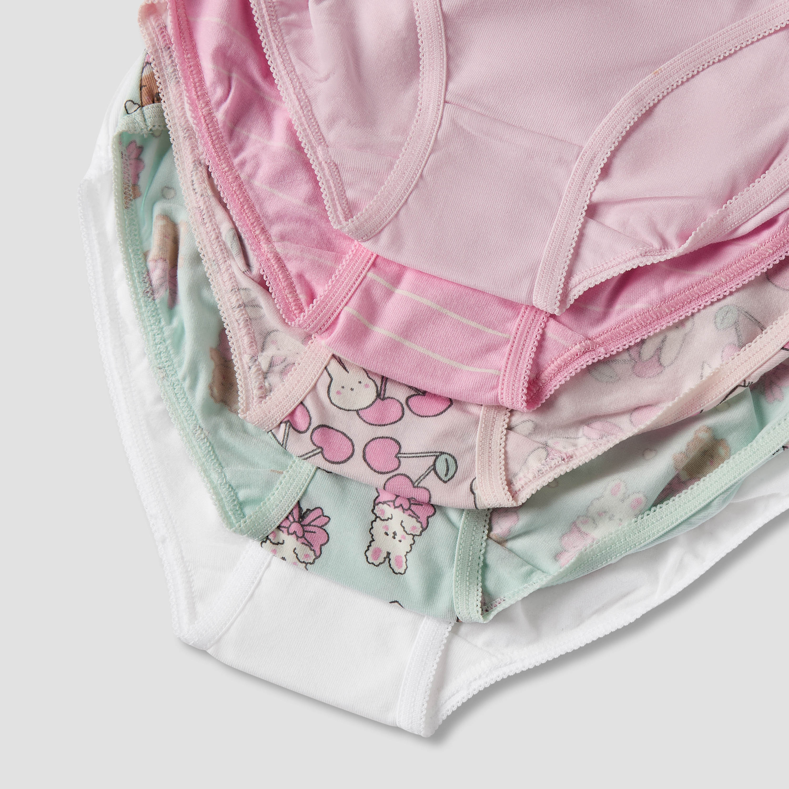 Pack of 5 Juniors Cotton Briefs with Print-baby-girls-clothing-innerwear-image-8