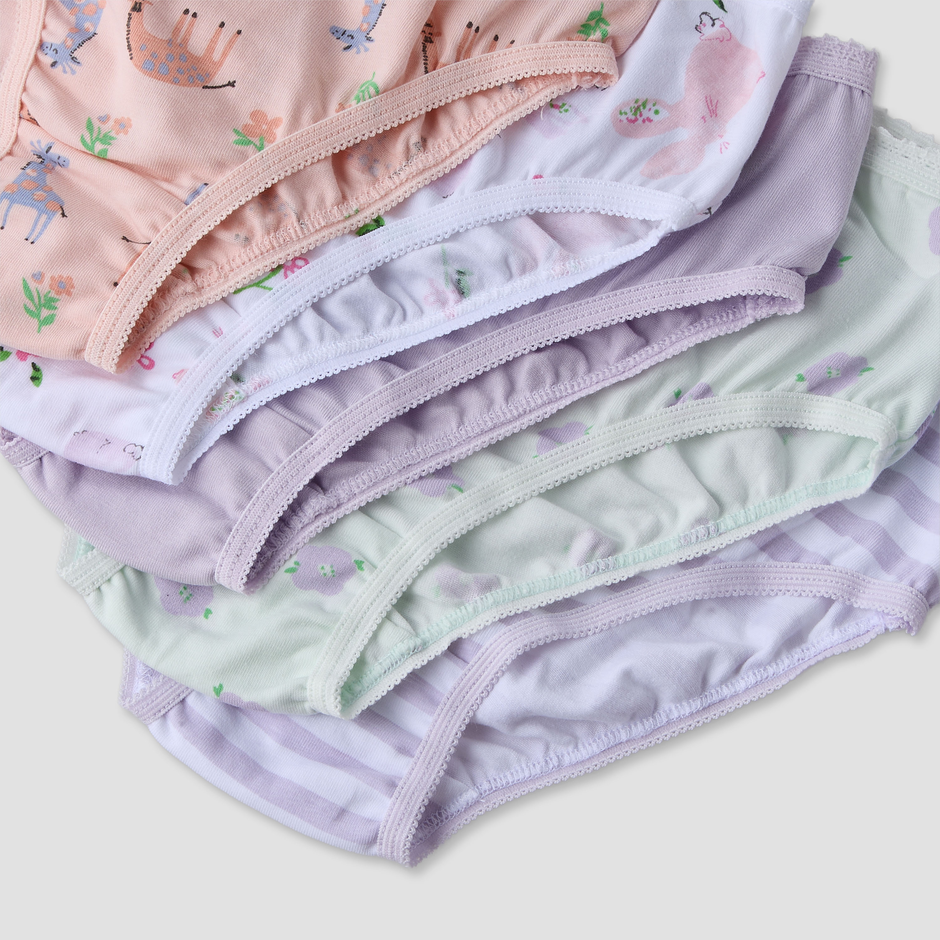 Pack of 5 Juniors Cotton Briefs with Assorted Print-girls-clothing-innerwear-panties-image-8