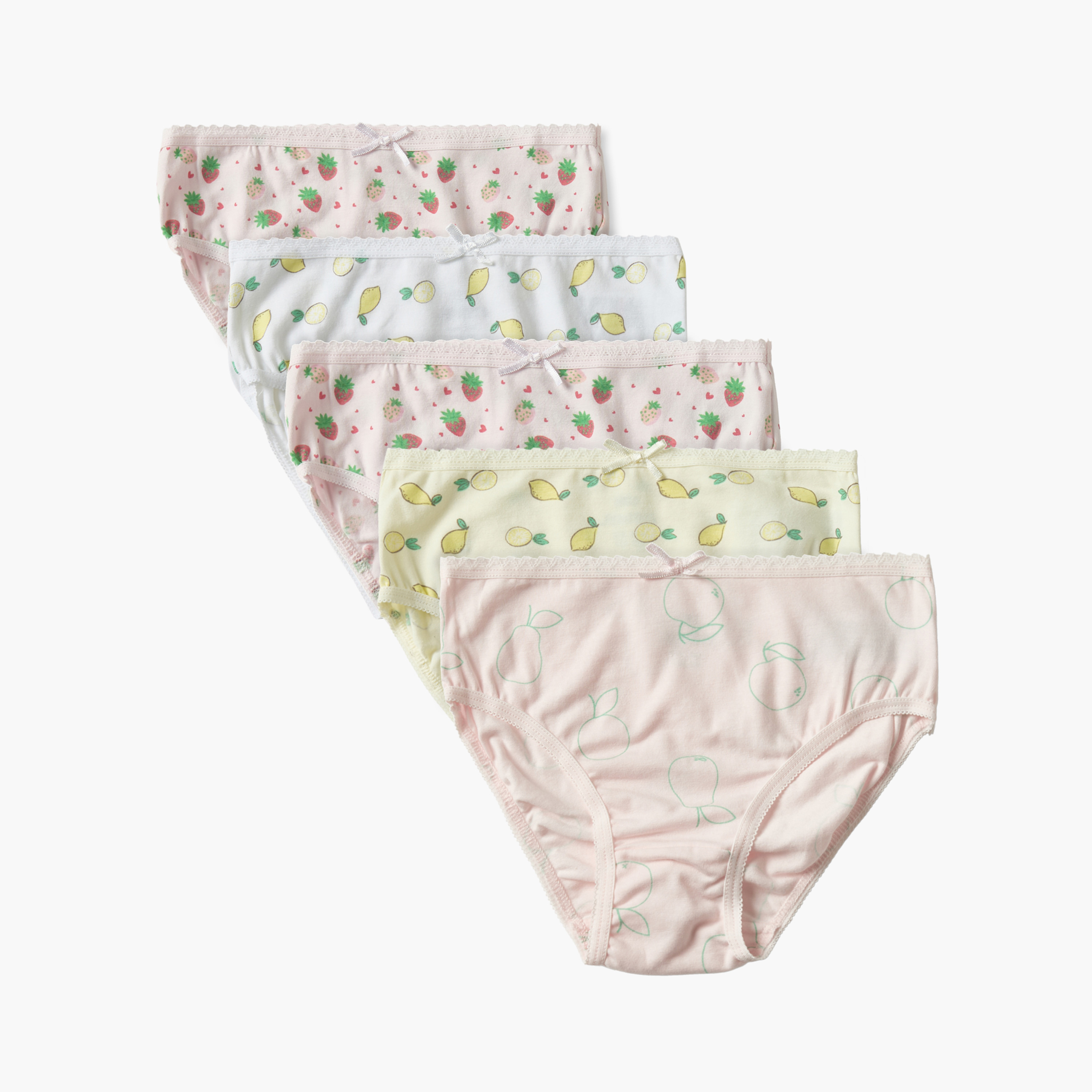 سراويل داخلية قطنية بطبعات فواكه من جونيورز - عبوة من 5-girls-clothing-innerwear-panties-image-1