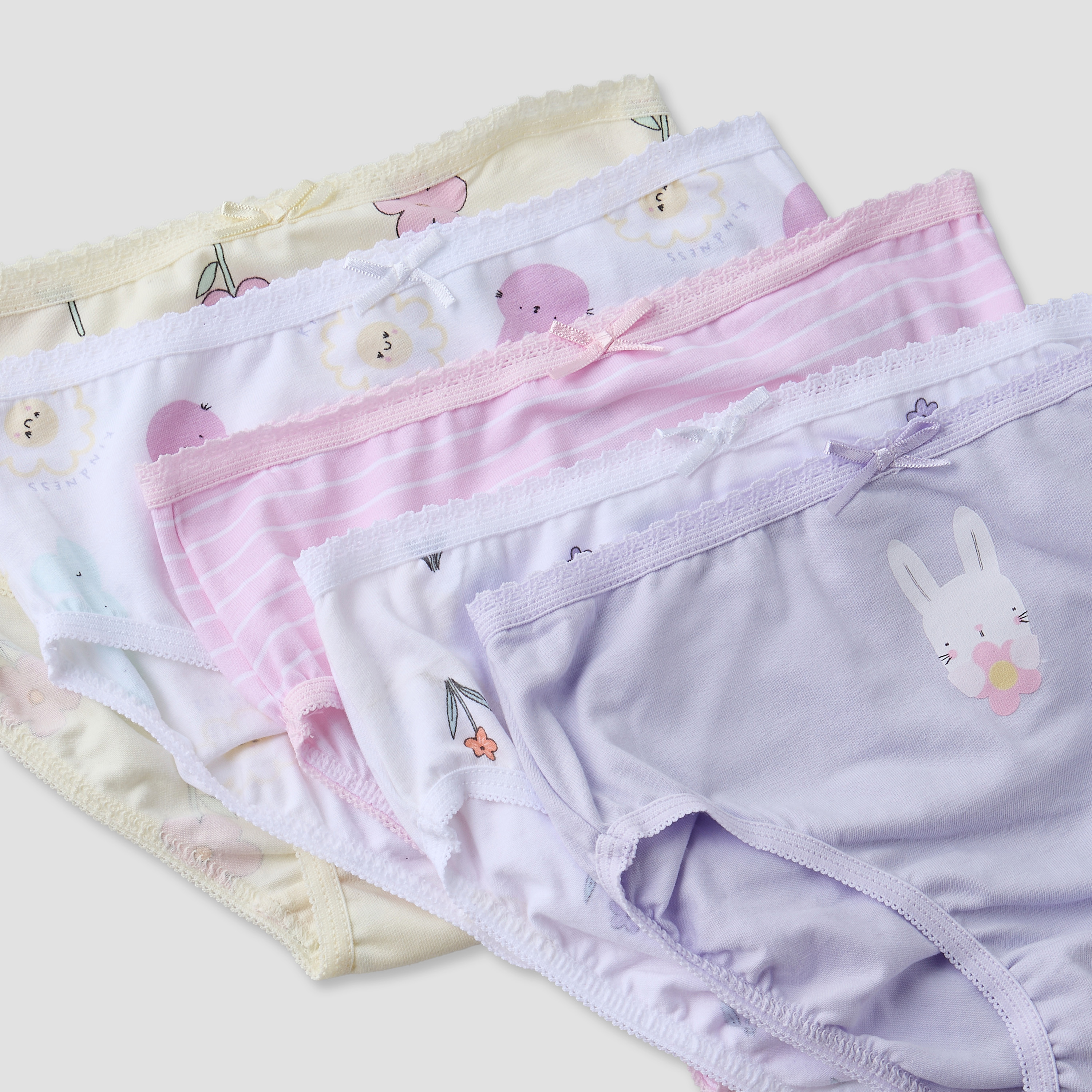 Pack of 5 Juniors Cotton Briefs with Assorted Print-girls-clothing-innerwear-panties-image-6
