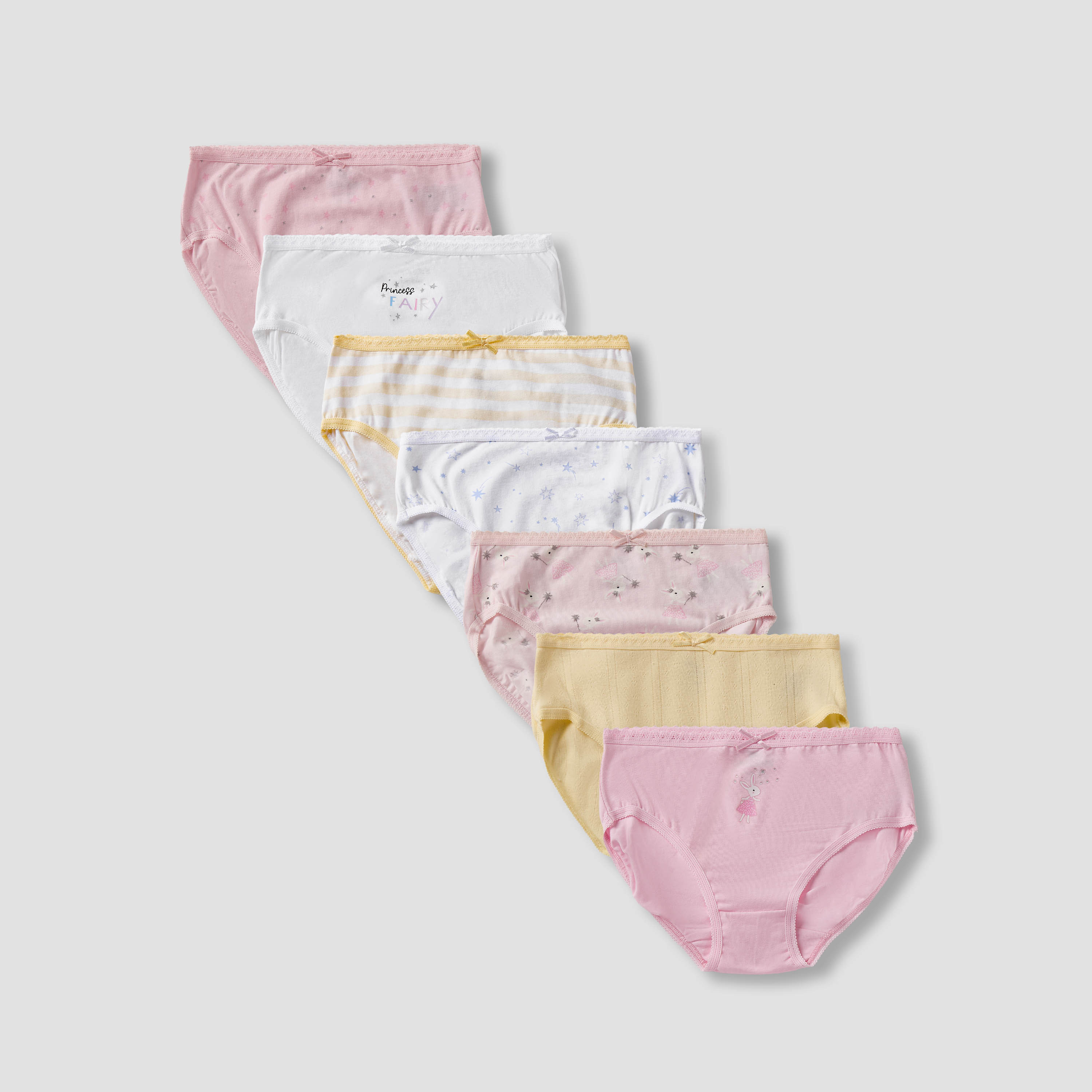 Pack of 7 Juniors Cotton Briefs with Print-baby-girls-clothing-innerwear-image-1