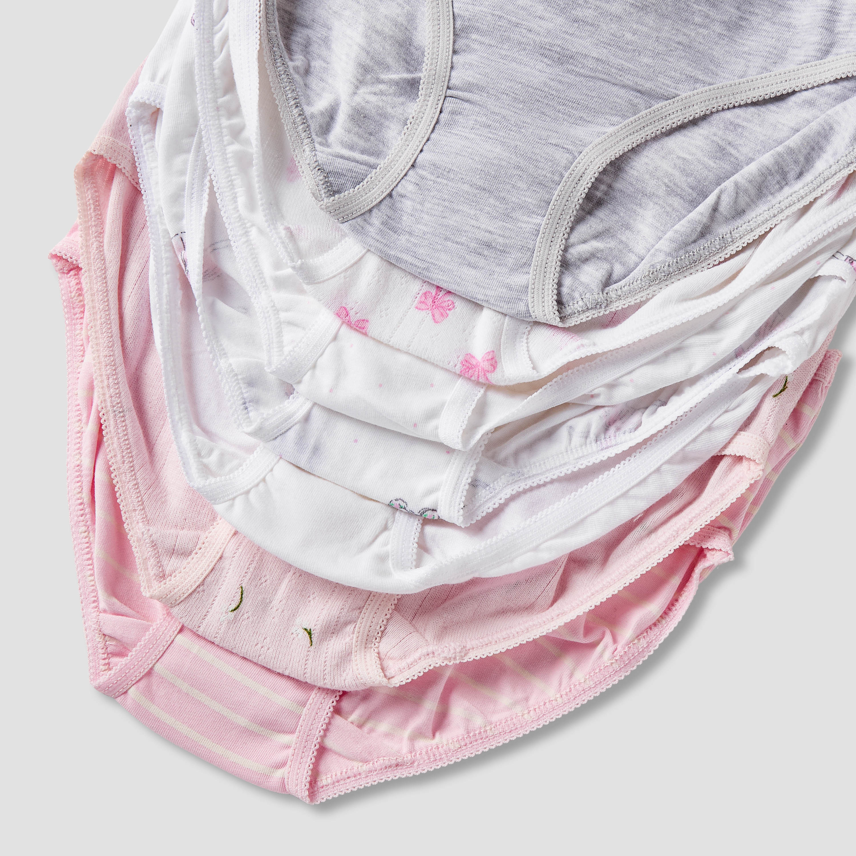 Pack of 7 Juniors Cotton Briefs with Print-baby-girls-clothing-innerwear-image-10