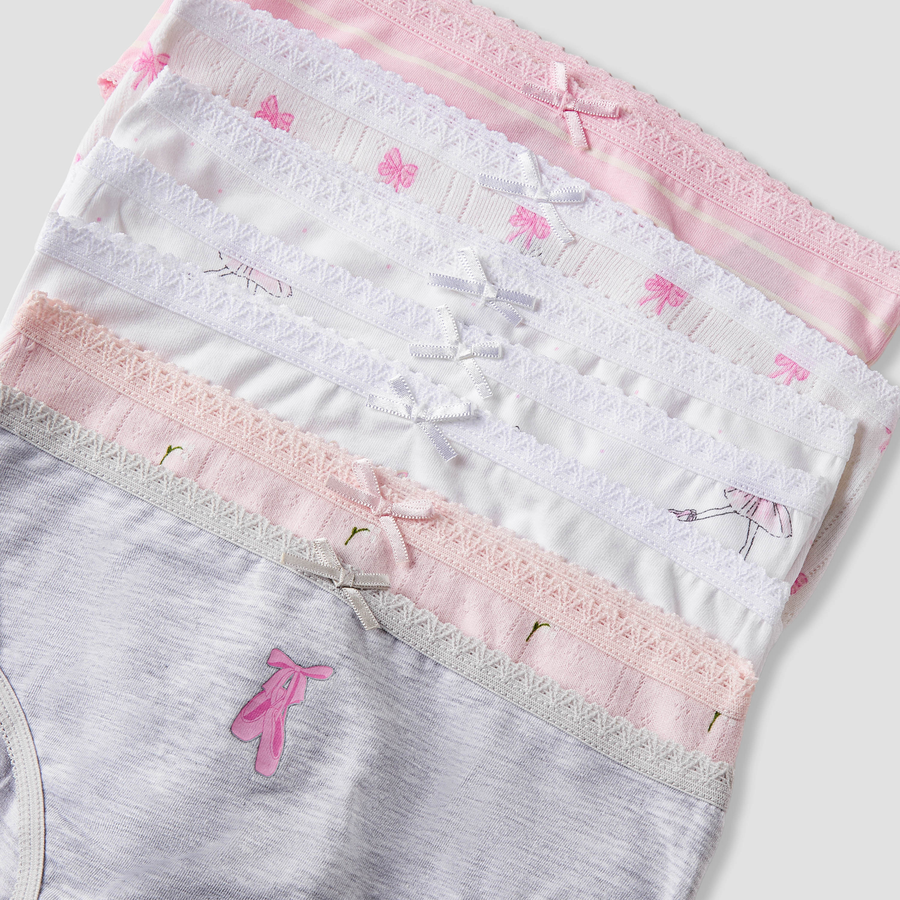 Pack of 7 Juniors Cotton Briefs with Print-baby-girls-clothing-innerwear-image-9