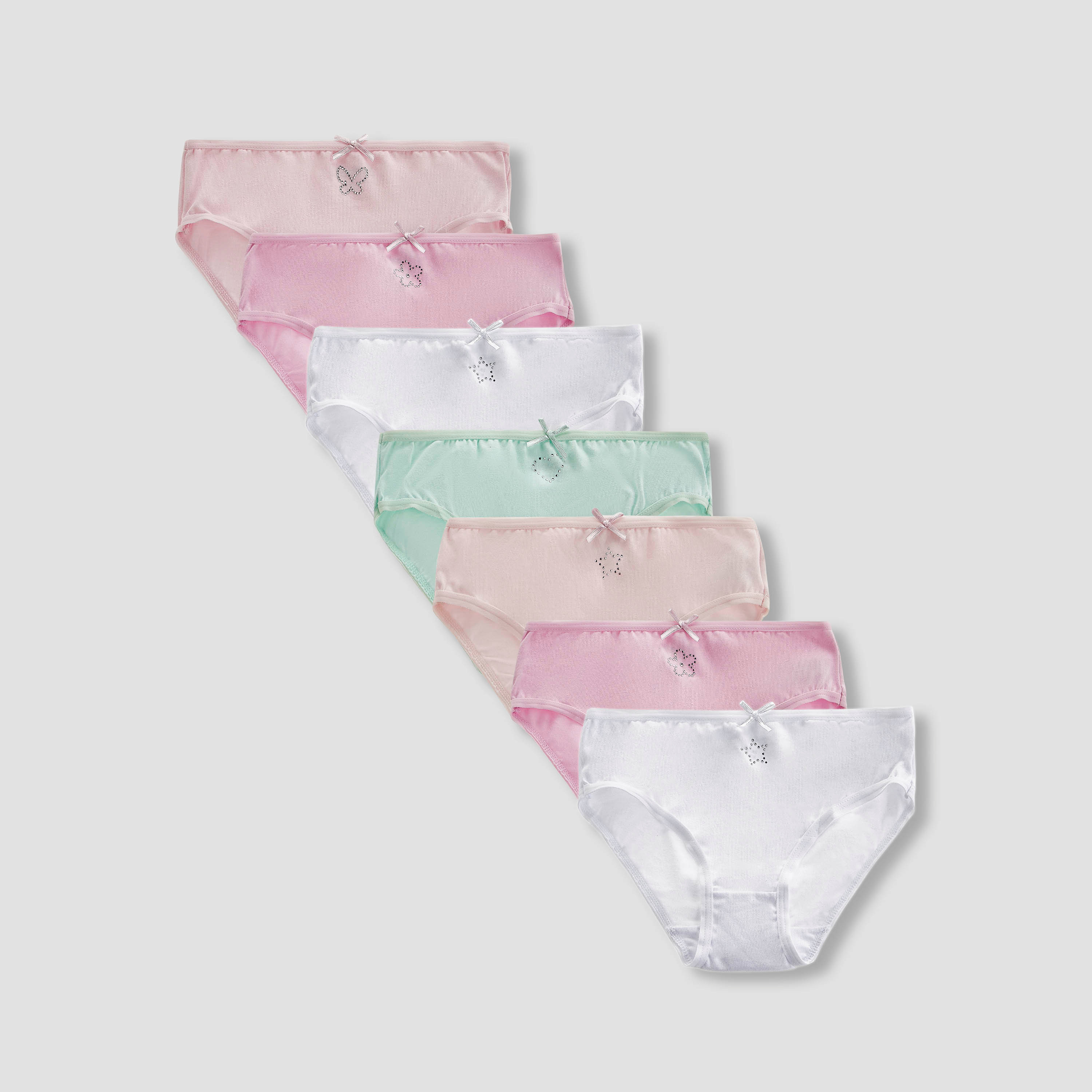 Pack of 7 Juniors Cotton Briefs with Embellished Design-baby-girls-clothing-innerwear-image-1