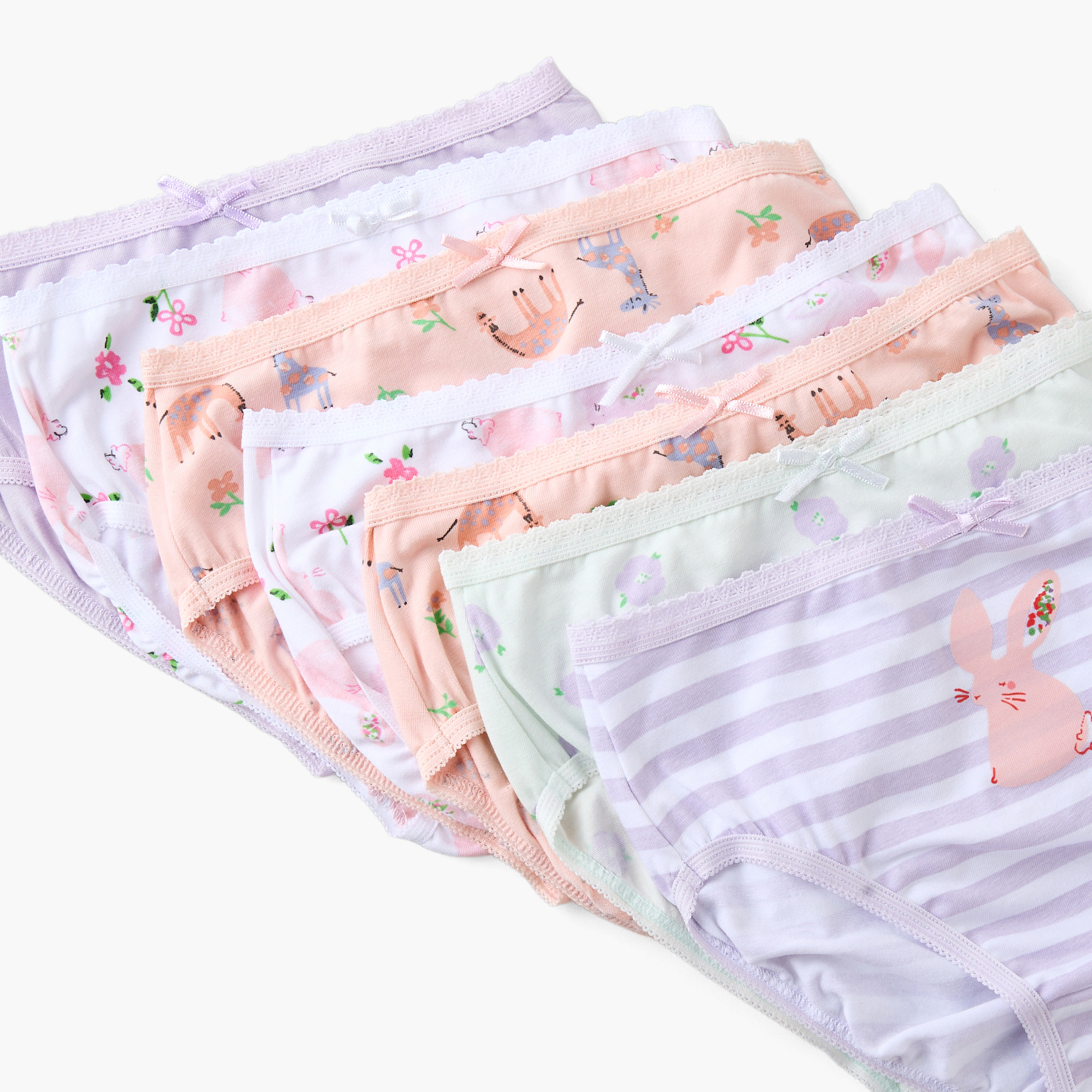 Pack of 7 Juniors Cotton Briefs with Safari Print-girls-clothing-innerwear-panties-image-9
