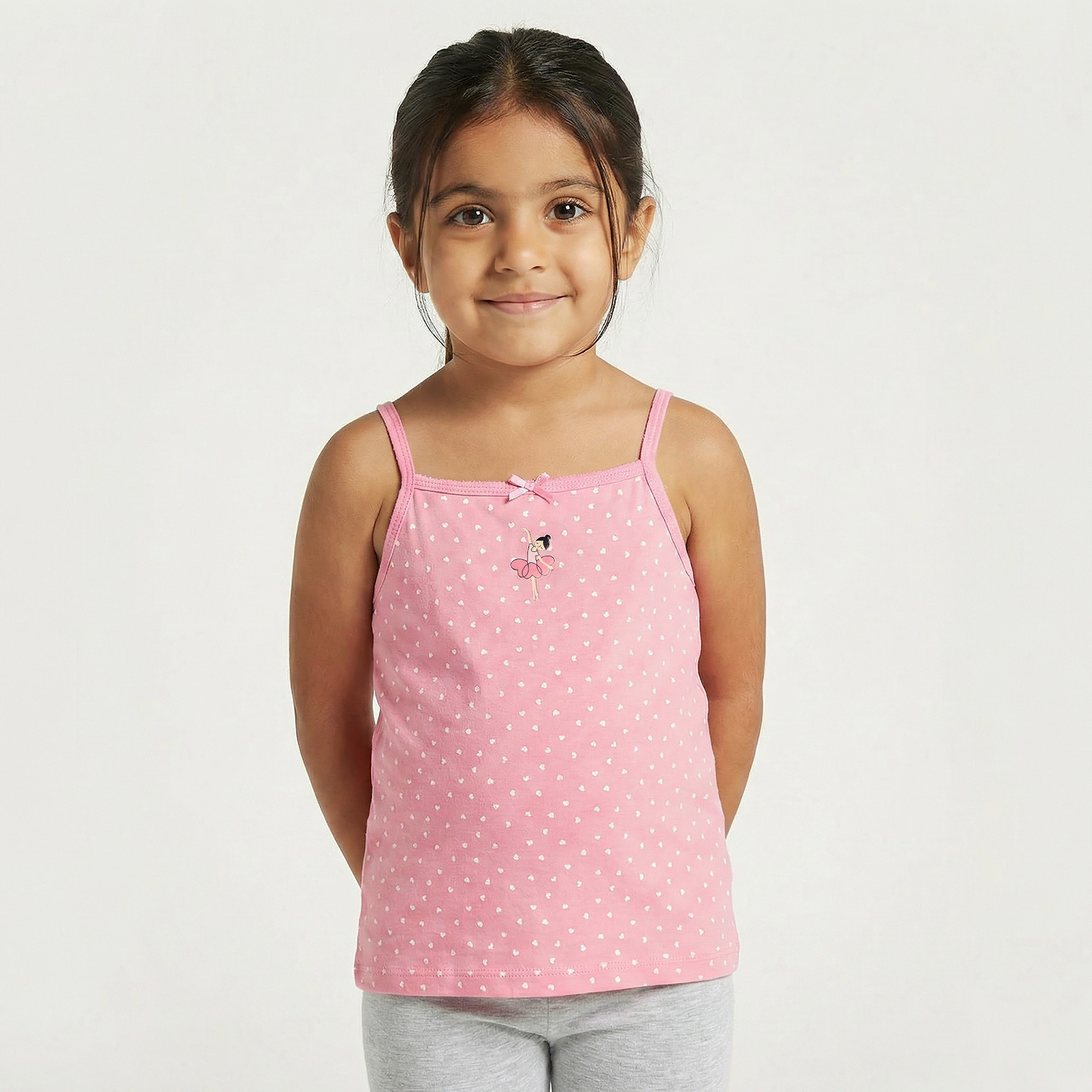 Pack of 3 Juniors Cotton Square Neck Vests with Assorted Prints-girls-clothing-innerwear-vests-image-3