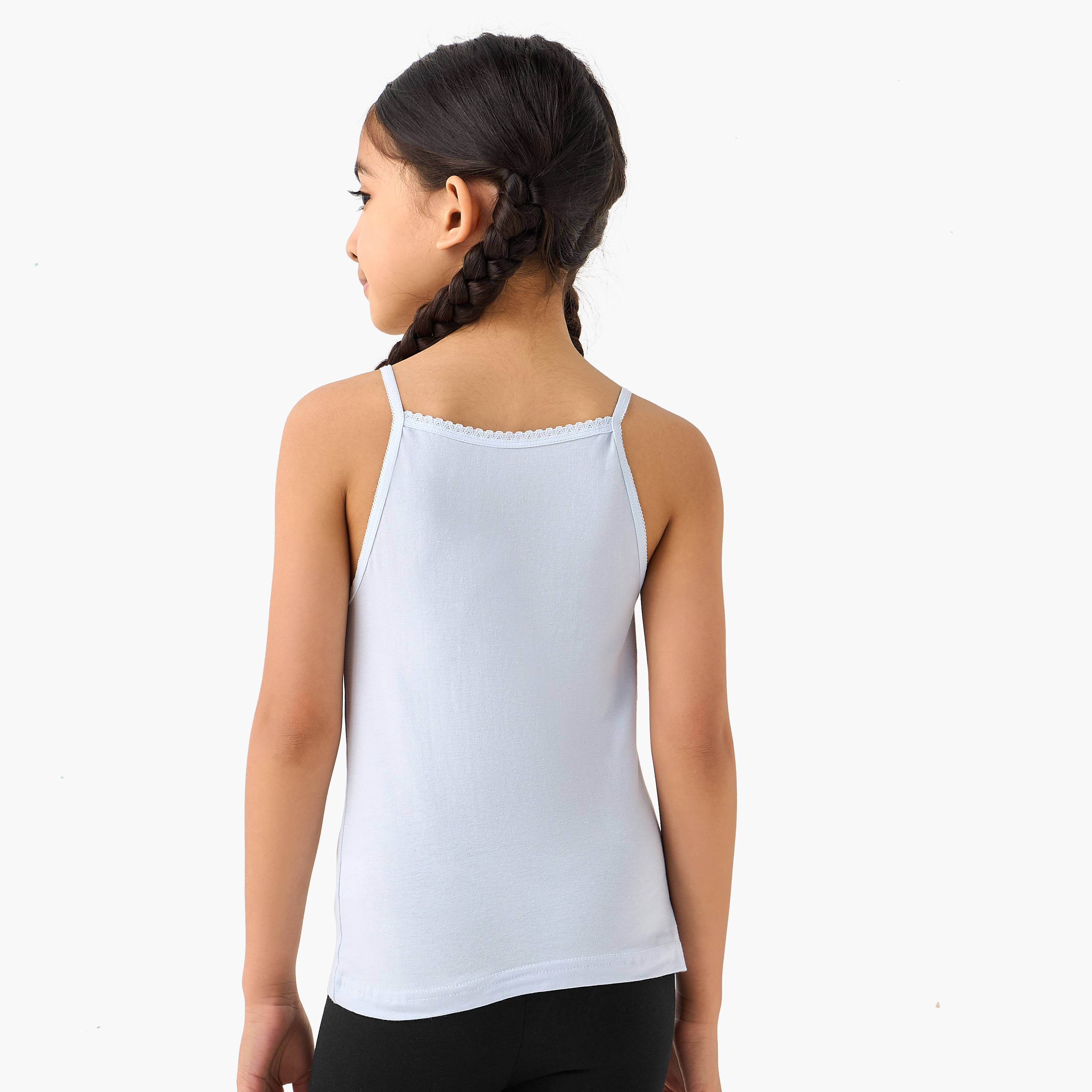 Pack of 3 Juniors Cotton Square Neck Vest with Print-girls-clothing-innerwear-vests-image-5