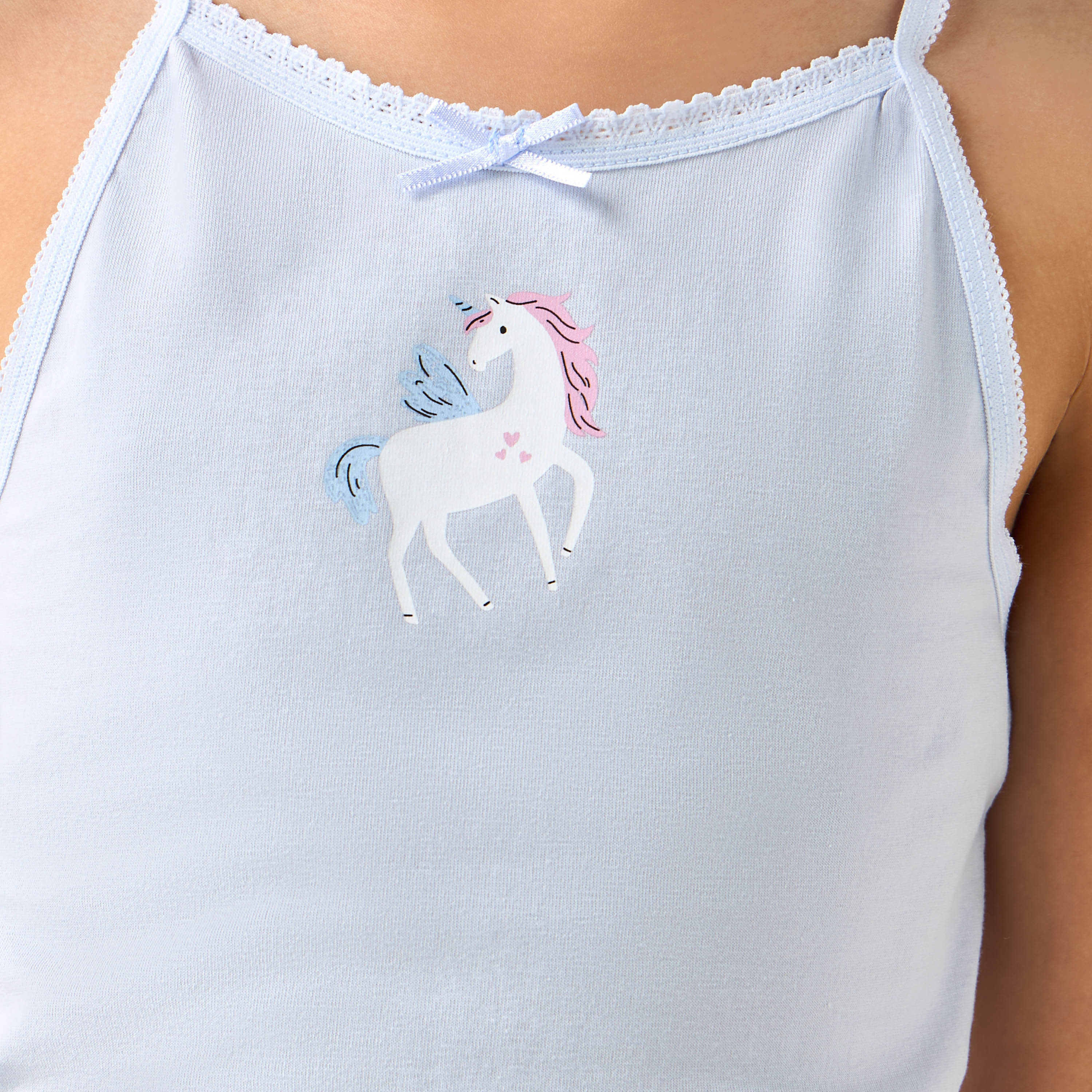 Pack of 3 Juniors Cotton Square Neck Vest with Print-girls-clothing-innerwear-vests-image-7