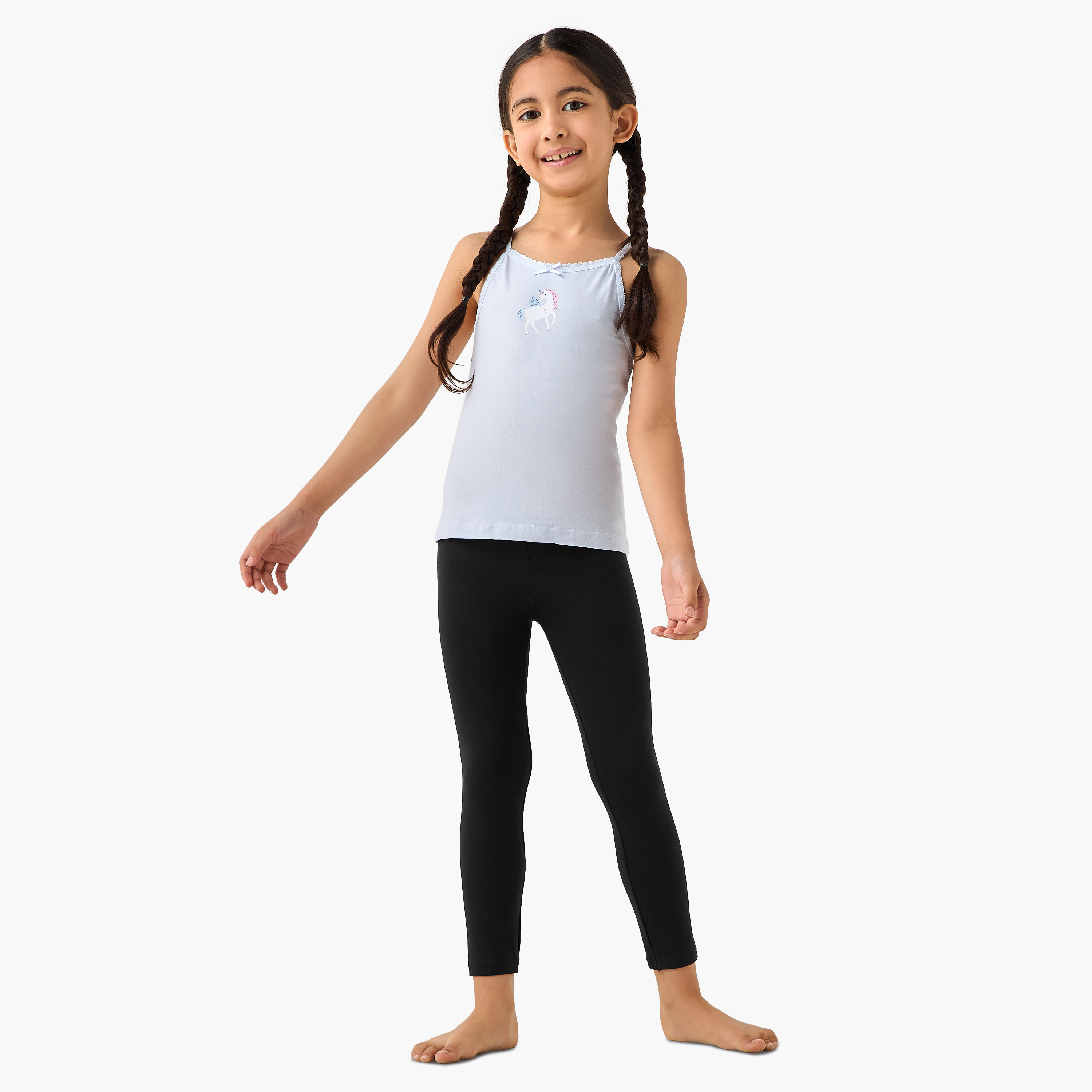 Pack of 3 Juniors Cotton Square Neck Vest with Print-girls-clothing-innerwear-vests-image-8