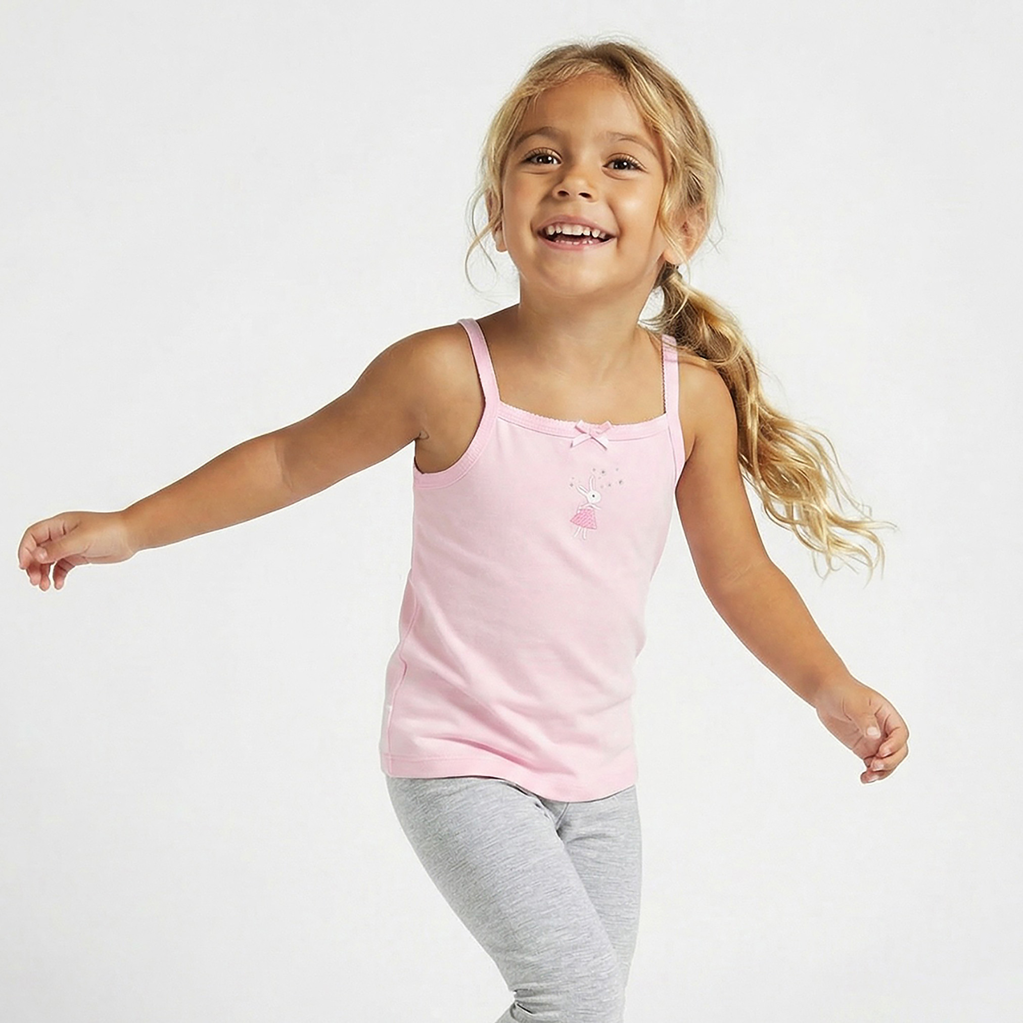 Pack of 3 Juniors Cotton Square Neck Vest with Assorted Print-girls-clothing-innerwear-vests-image-2