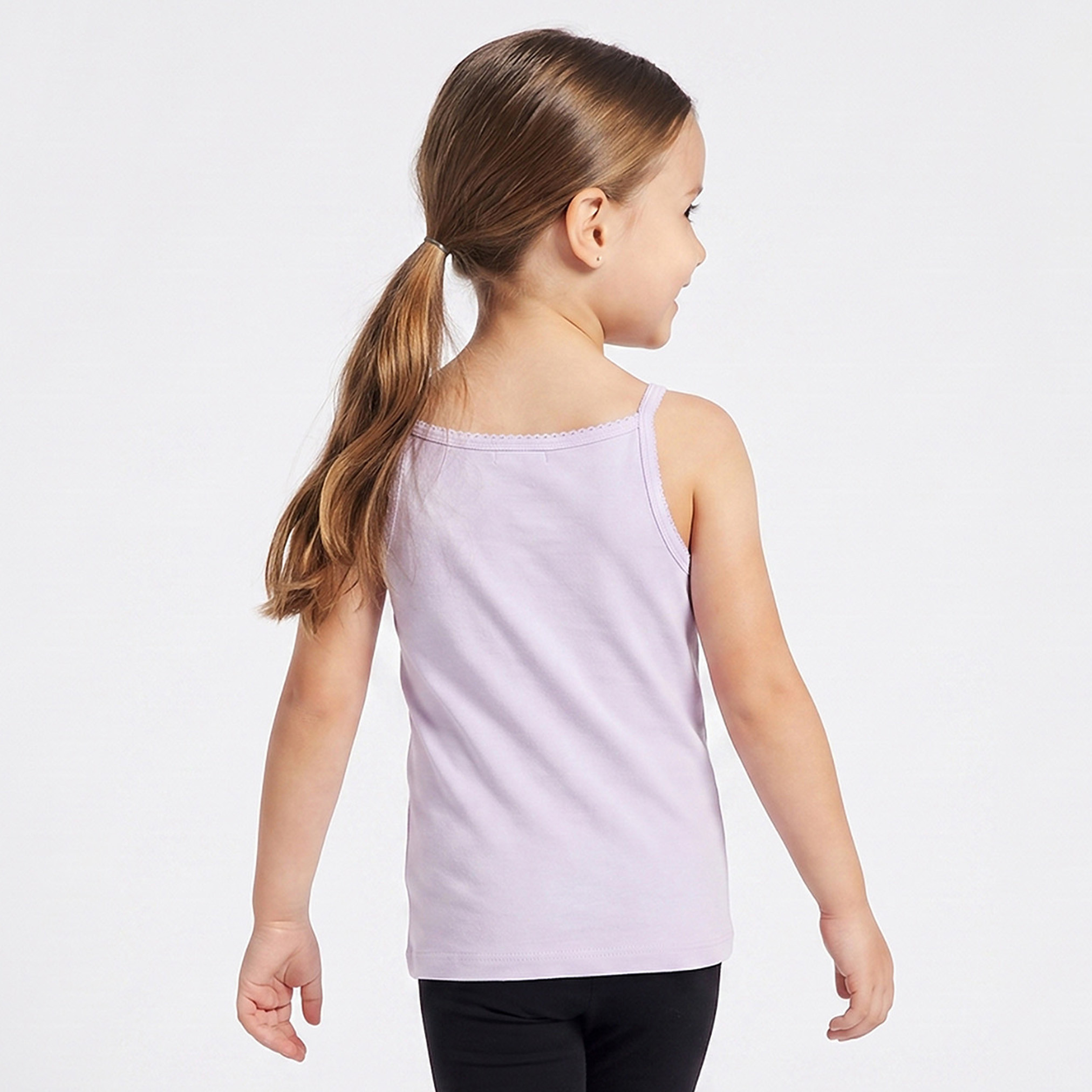 Pack of 3 Juniors Cotton Round Neck Vests with Floral Print-girls-clothing-innerwear-vests-image-6