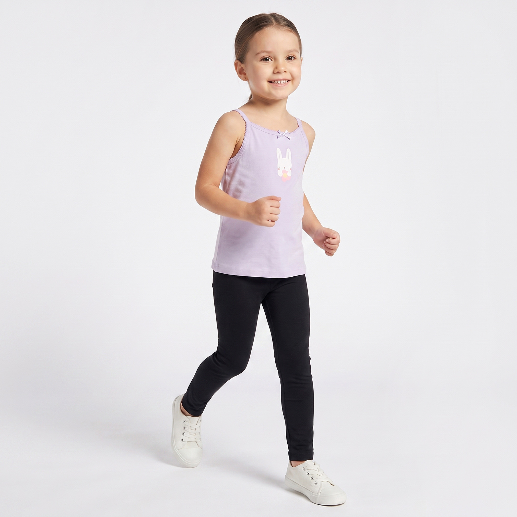 Pack of 3 Juniors Cotton Round Neck Vests with Floral Print-girls-clothing-innerwear-vests-image-7