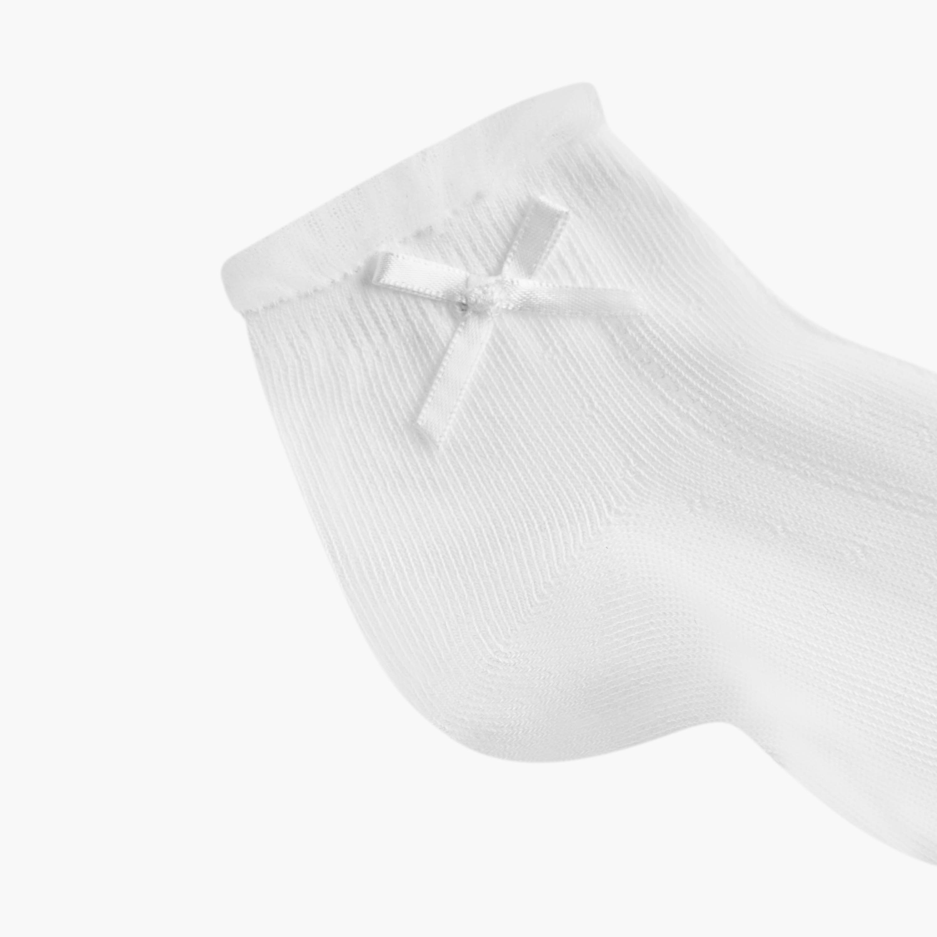 Pack of 3 Juniors Baby Girls Socks Ankle Length with Bow Detail-girls-accessories-socks-image-3