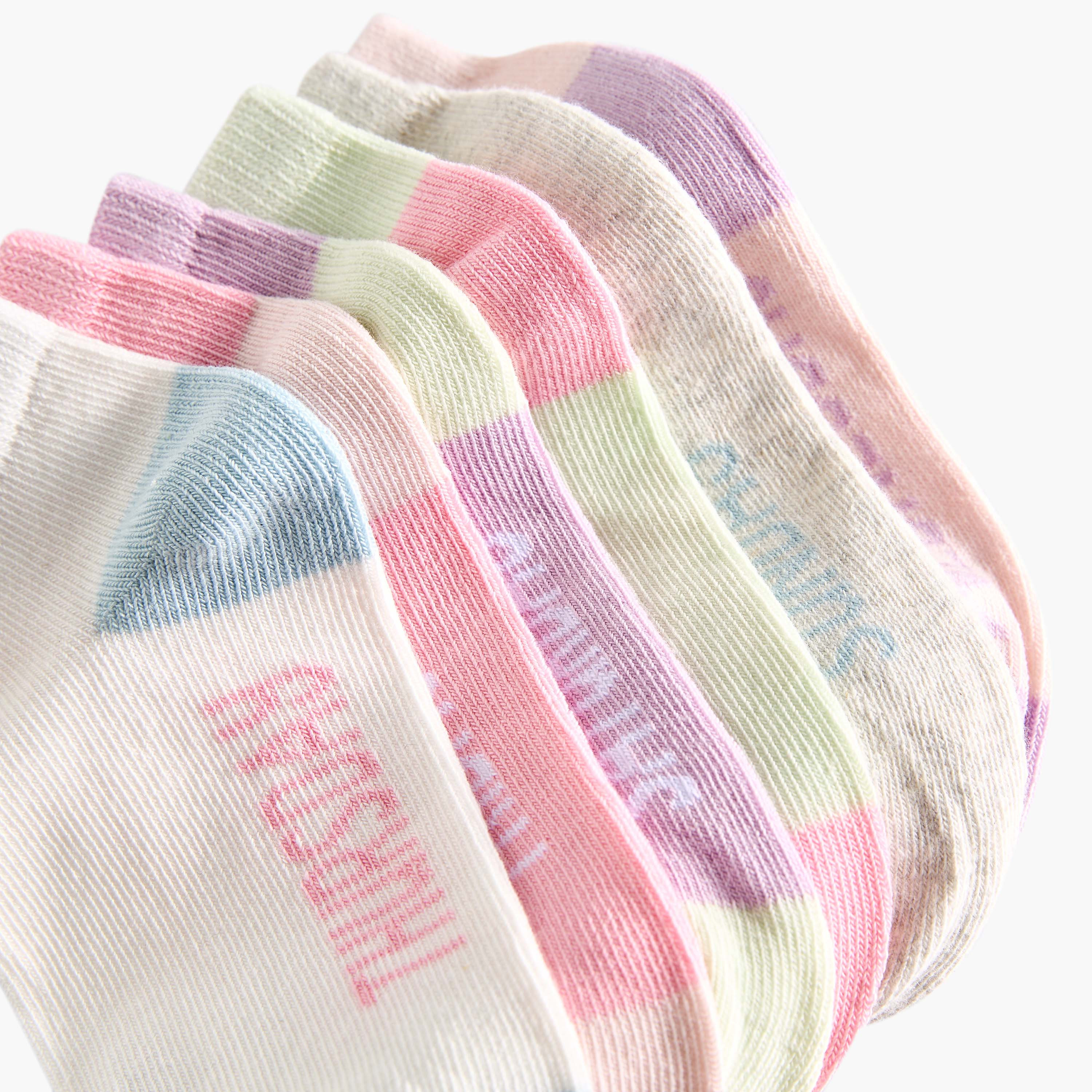 Pack of 7 Juniors Baby Girls Socks Days of the Week Print-girls-accessories-socks-image-4